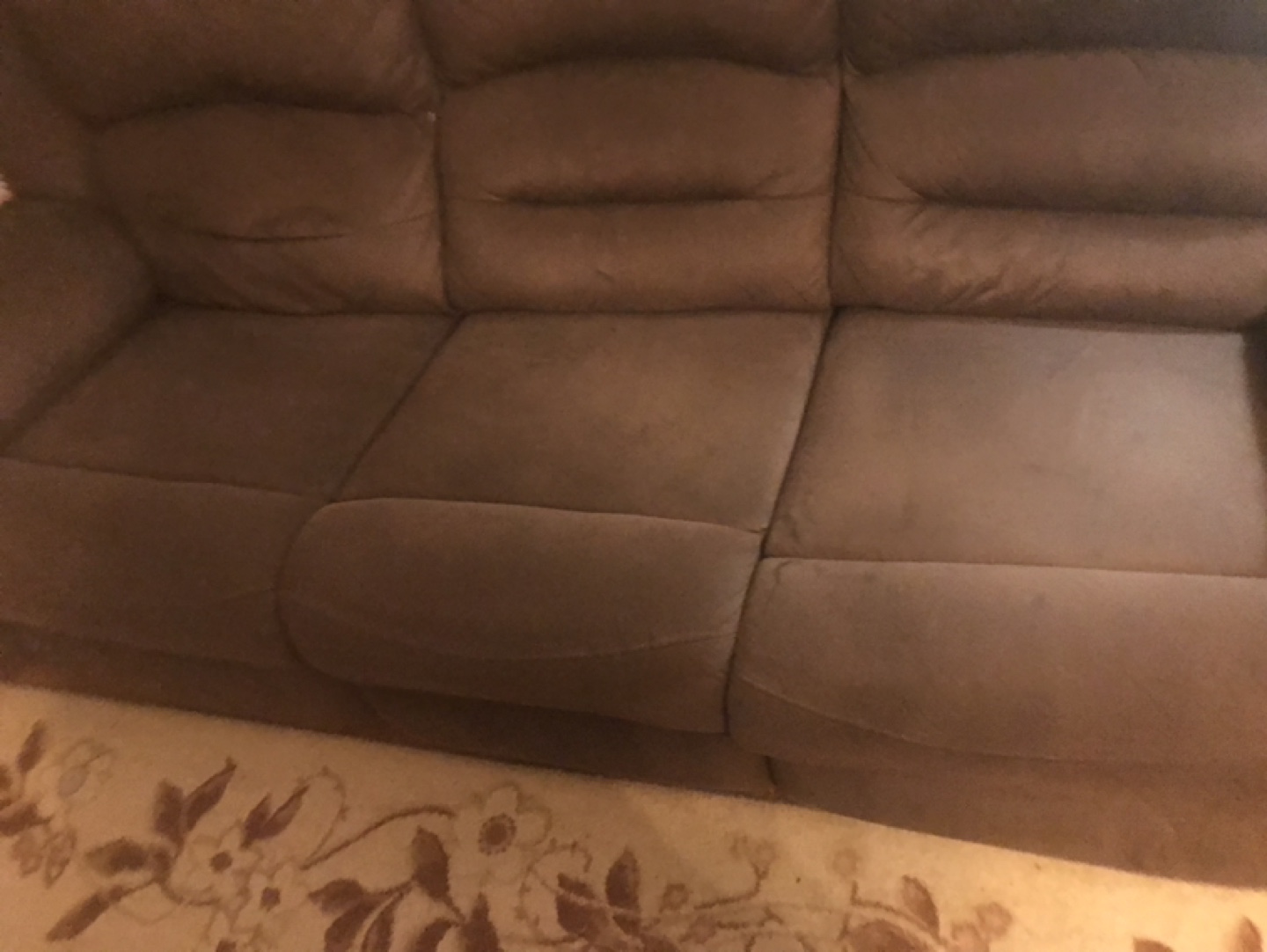 Brown Reclining Sofa - photo 4
