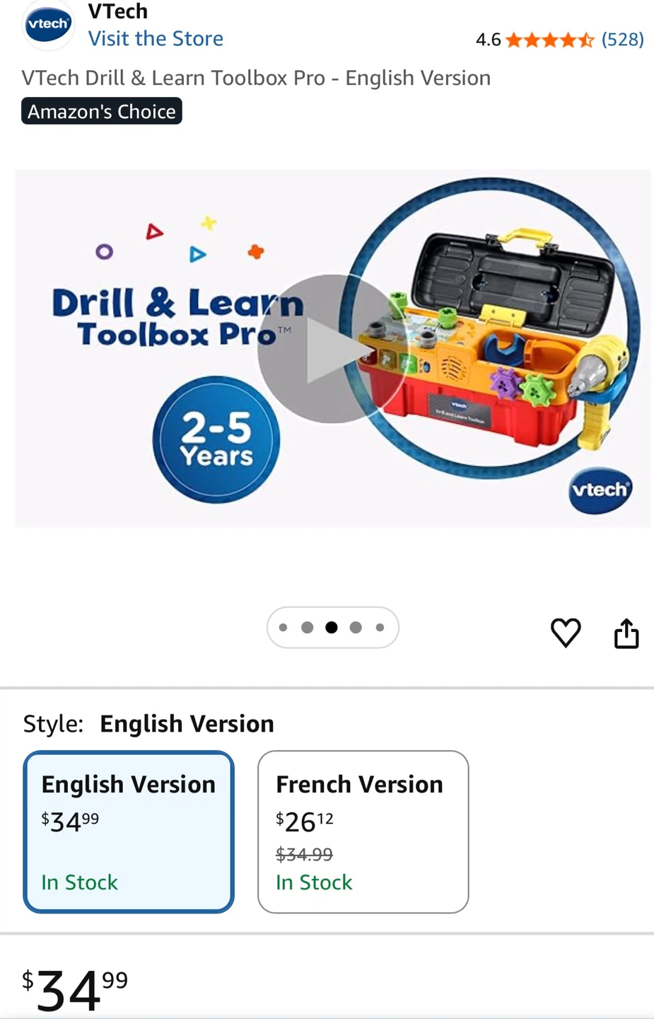 VTech Drill & Learn Toolbox - Ages 2-5 - photo 2