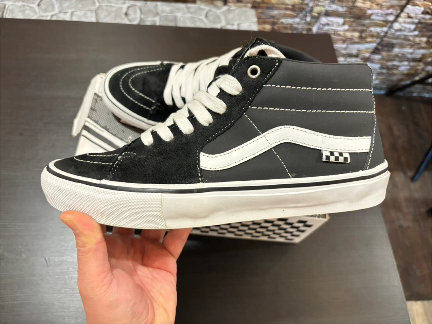 Vans Skate Sk8-Hi Grosso Forever Black/White, Like New!