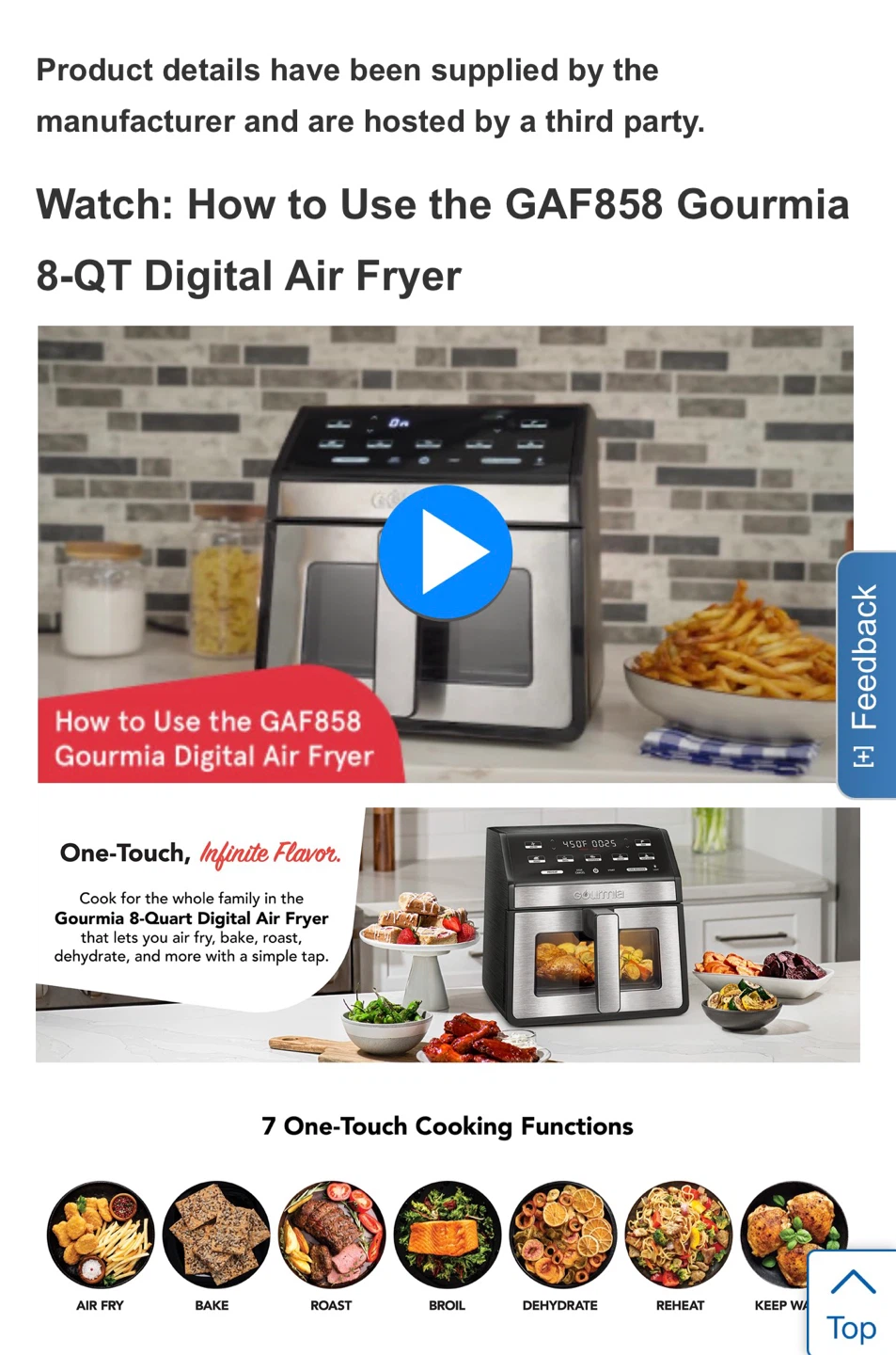 Gourmia 8-QT Digital Air Fryer - photo 3