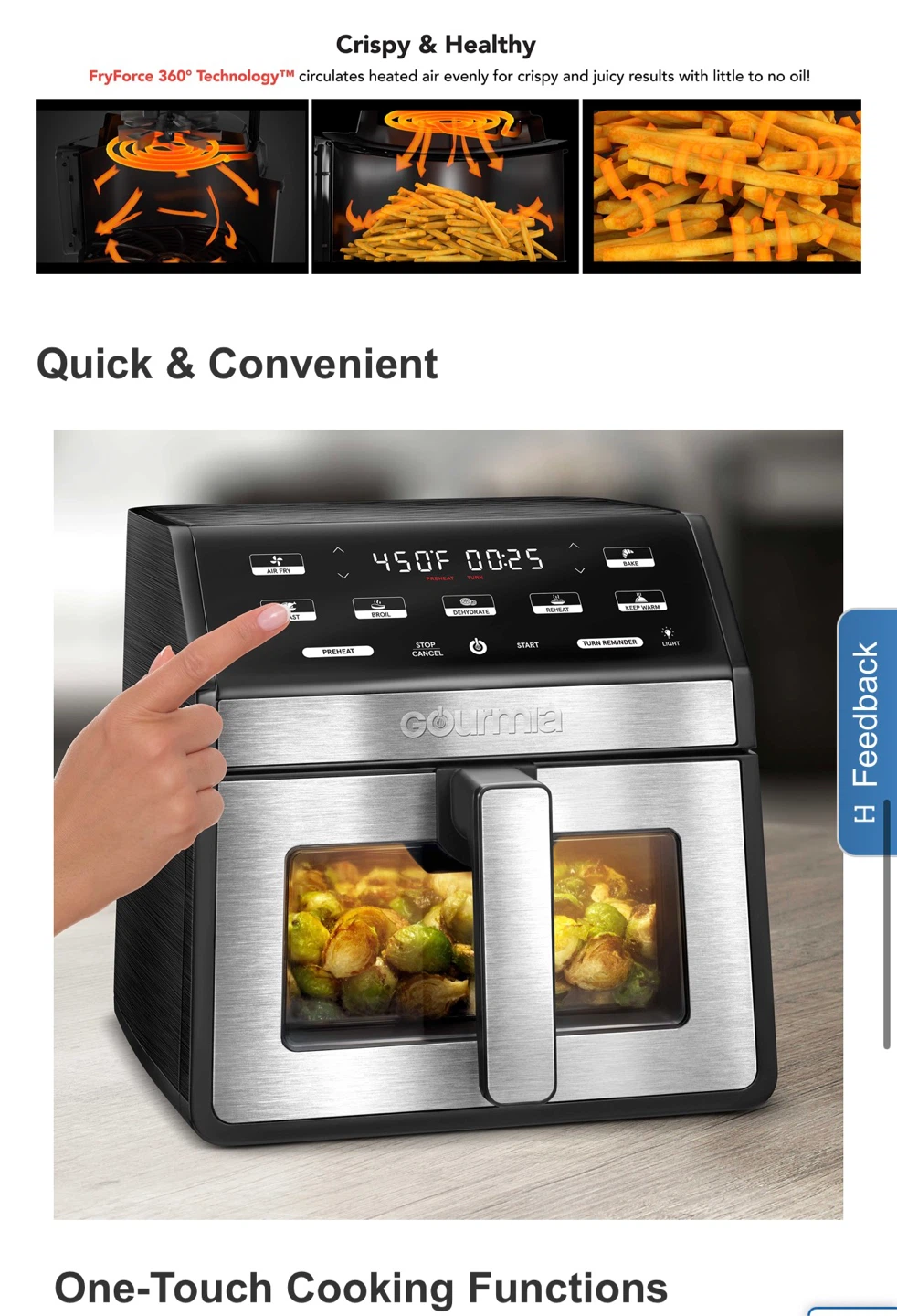Gourmia 8-QT Digital Air Fryer