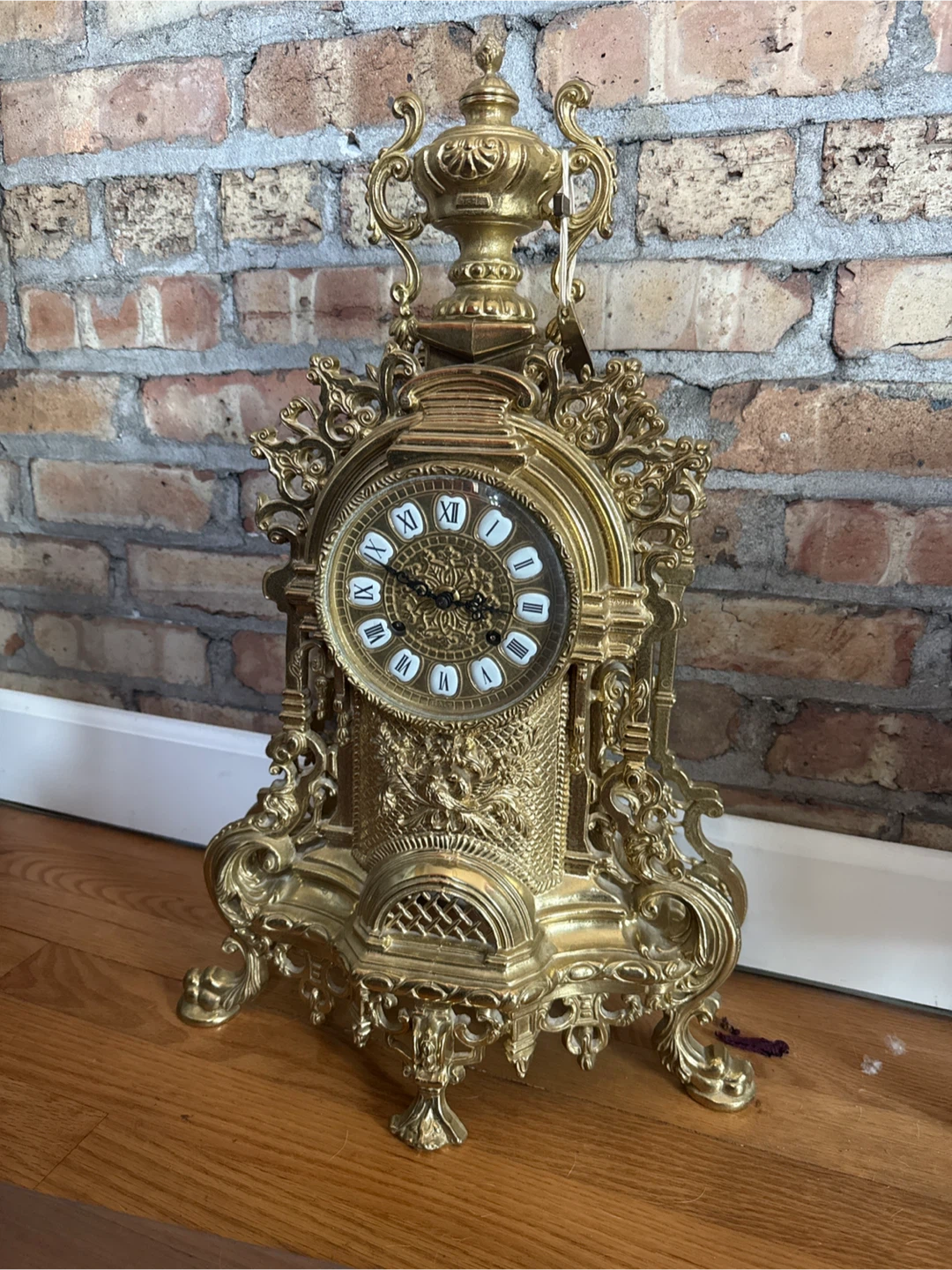 Antique Gold Ornate Mantle Clock