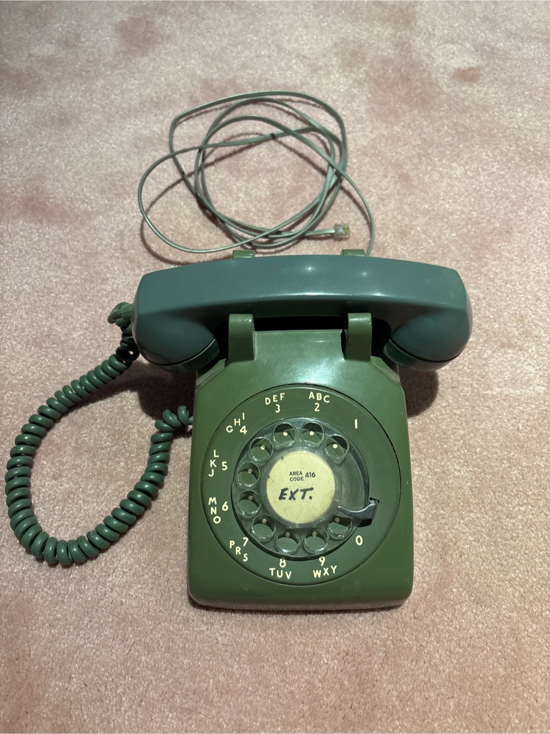 Vintage Rotary Phone - Green