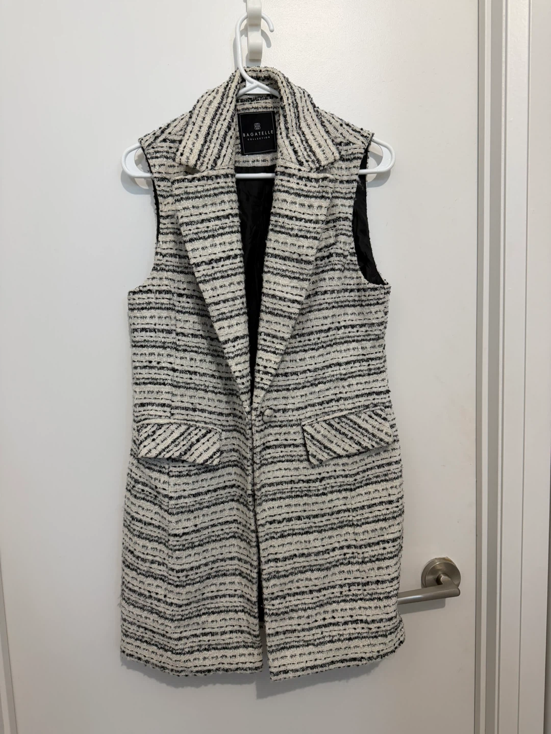Bagatelle Collection Tweed Vest - Size Small/medium