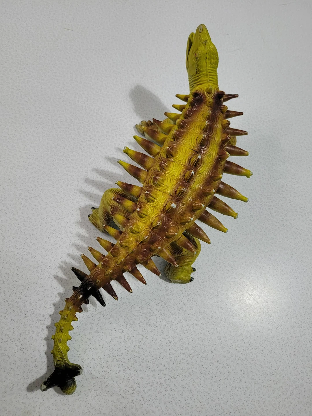 1980s Yellow Ankylosaurus Dinosaur Toy Figure - photo 4