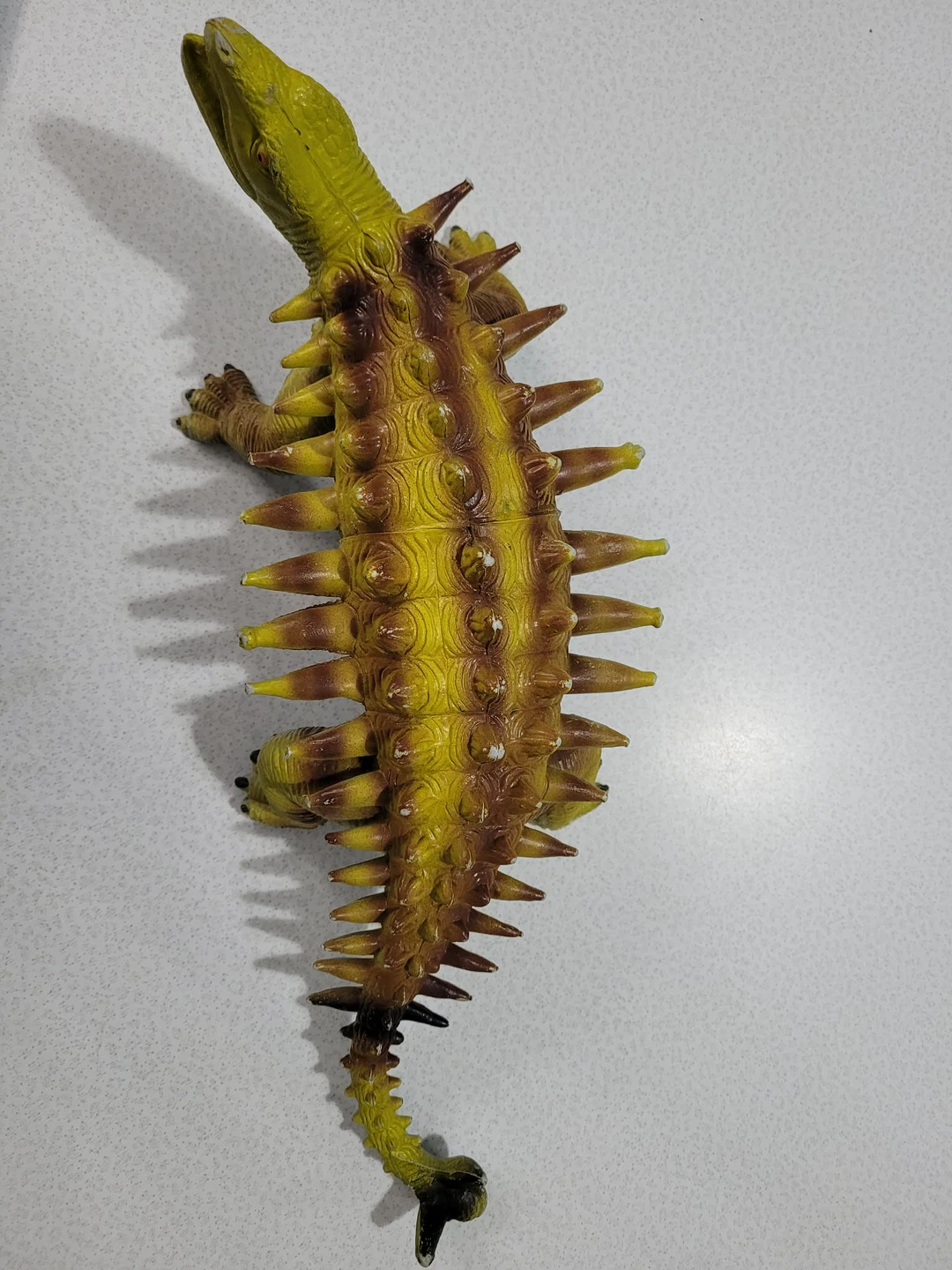 1980s Yellow Ankylosaurus Dinosaur Toy Figure - photo 5