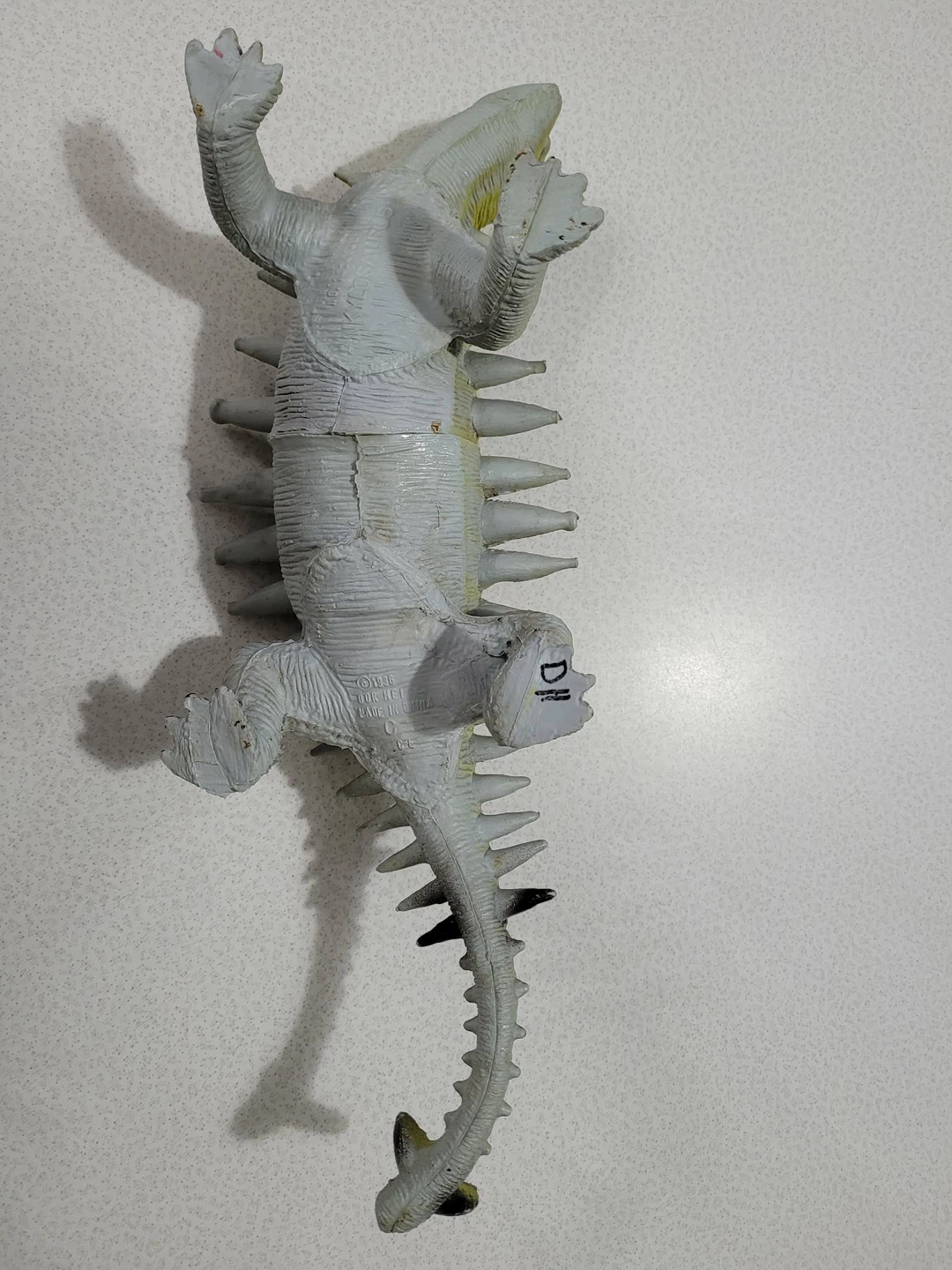 1980s Yellow Ankylosaurus Dinosaur Toy Figure - photo 3