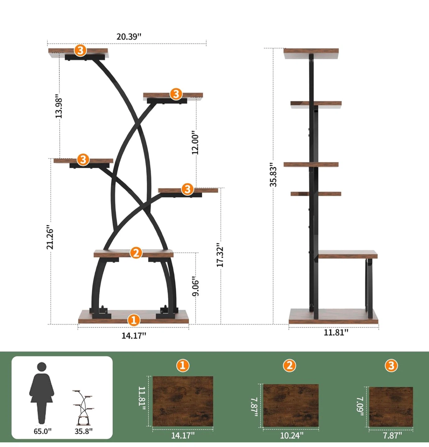 6 Tier Plant Stand with Grow Lights - photo 2