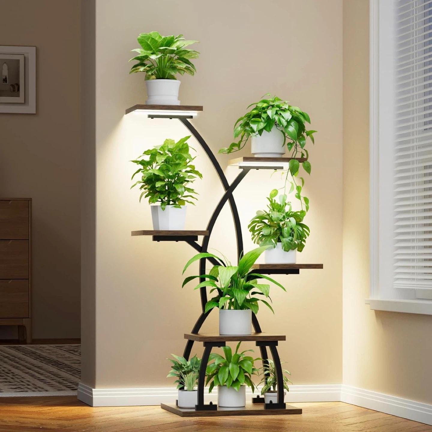 6 Tier Plant Stand with Grow Lights