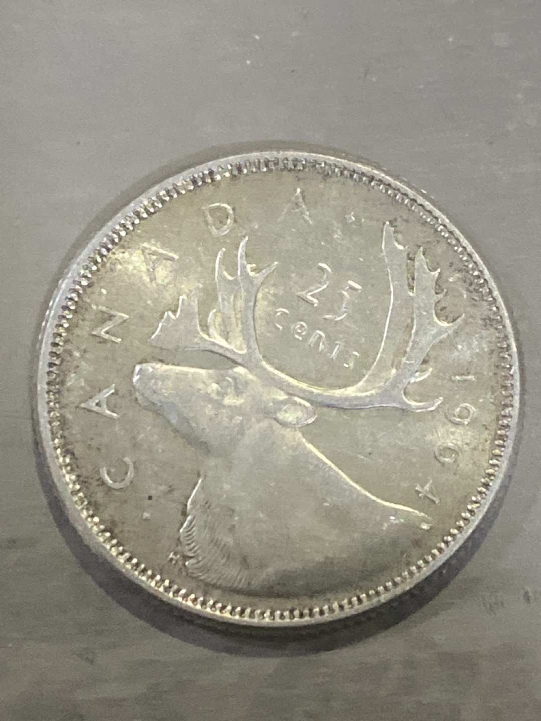1964 silver Canadian Quarter - photo 2