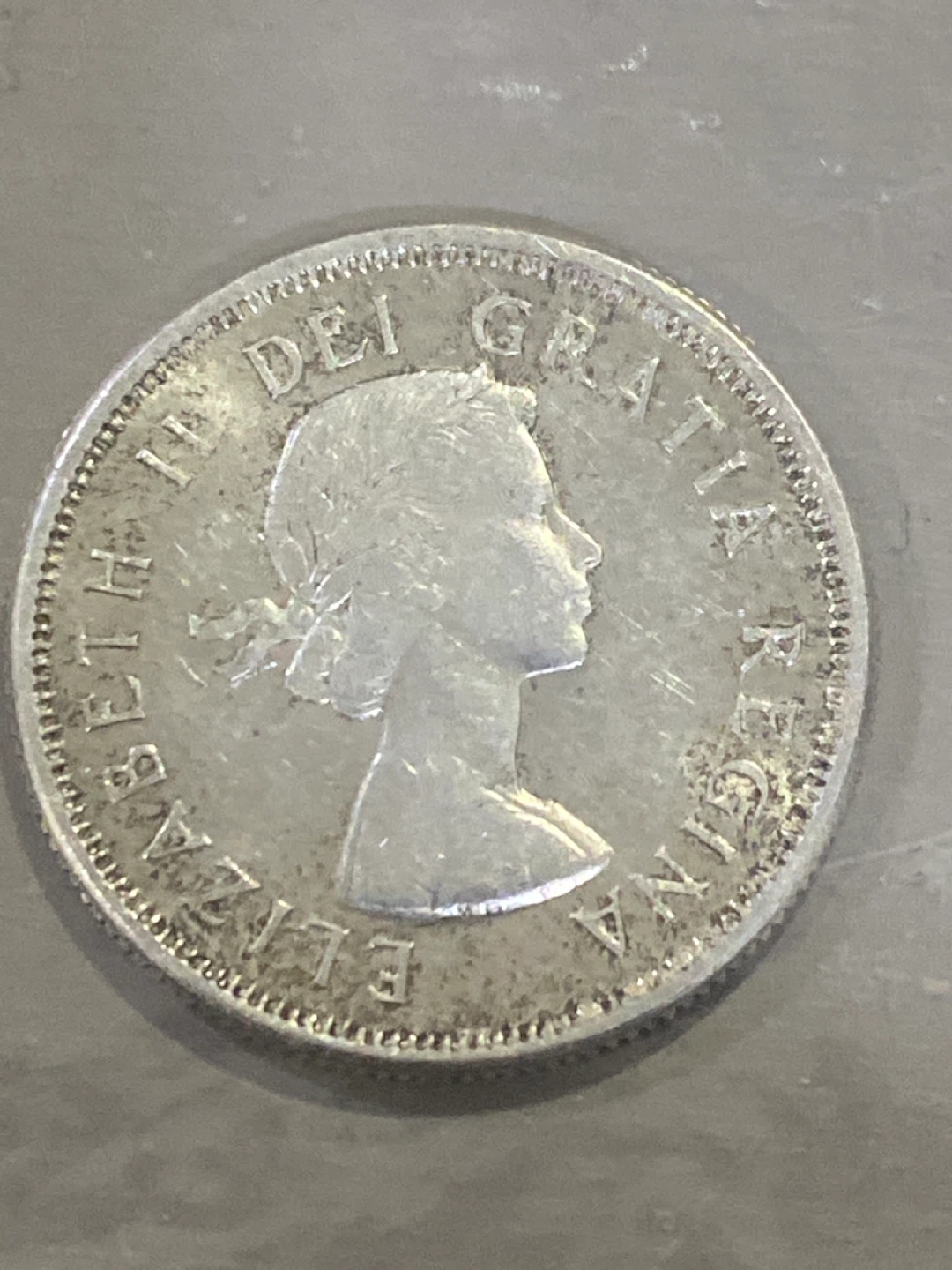 1964 silver Canadian Quarter