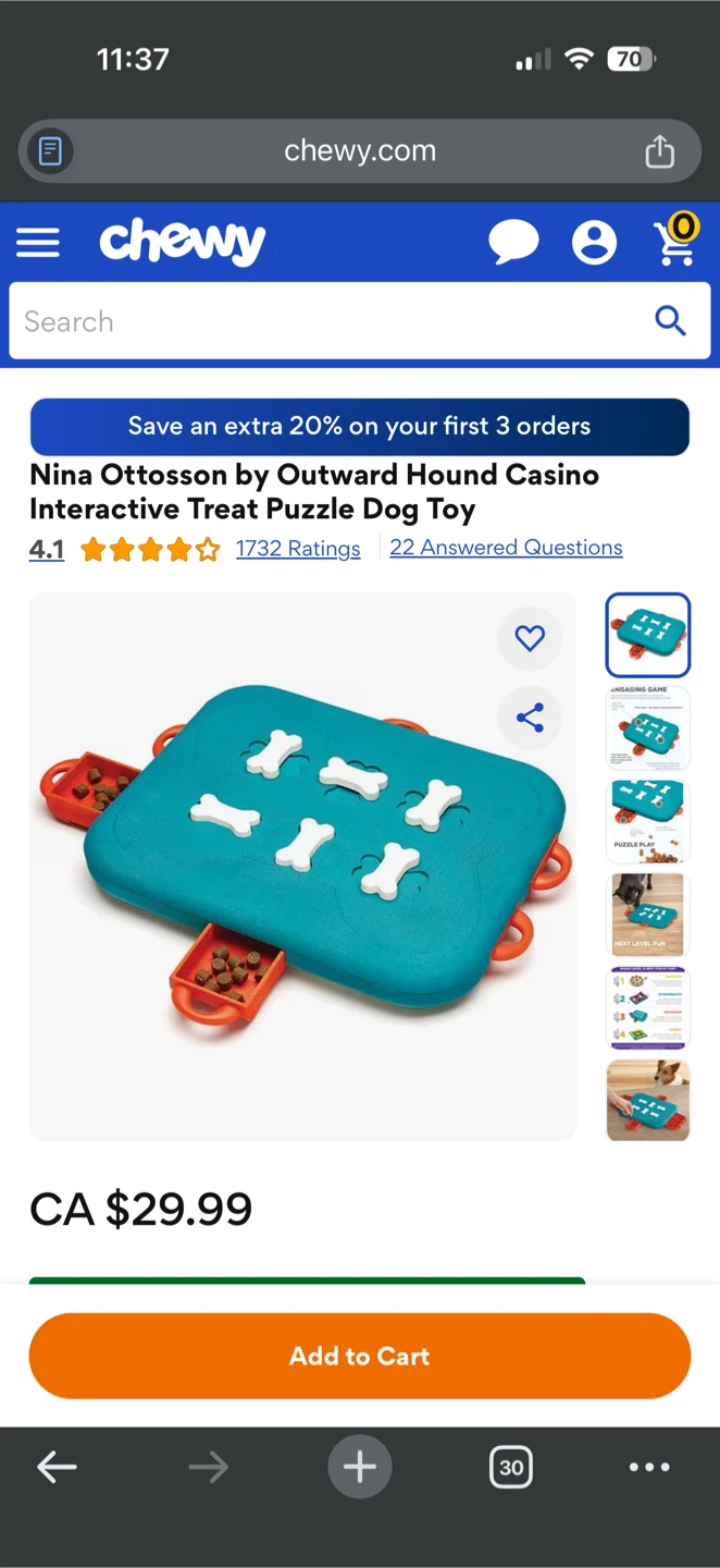 Nina Ottosson Outward Hound Casino Puzzle Dog Toy - photo 3
