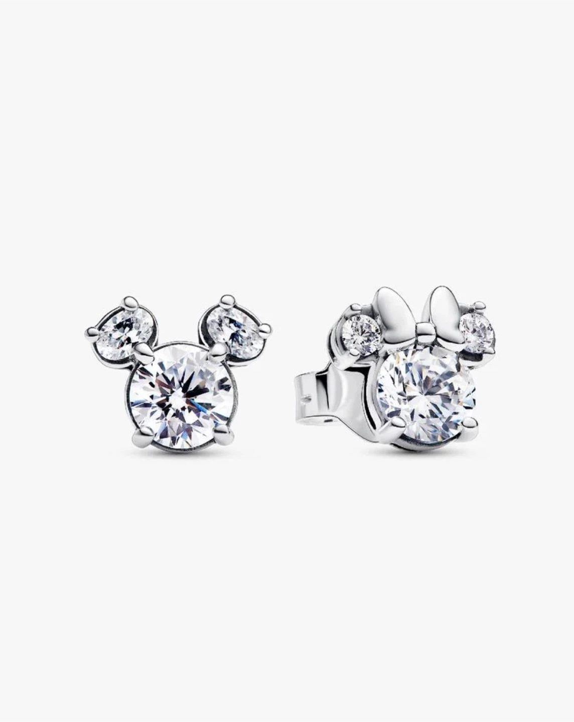 Disney Mickey Mouse & Minnie Mouse Sparkling Stud Earrings
