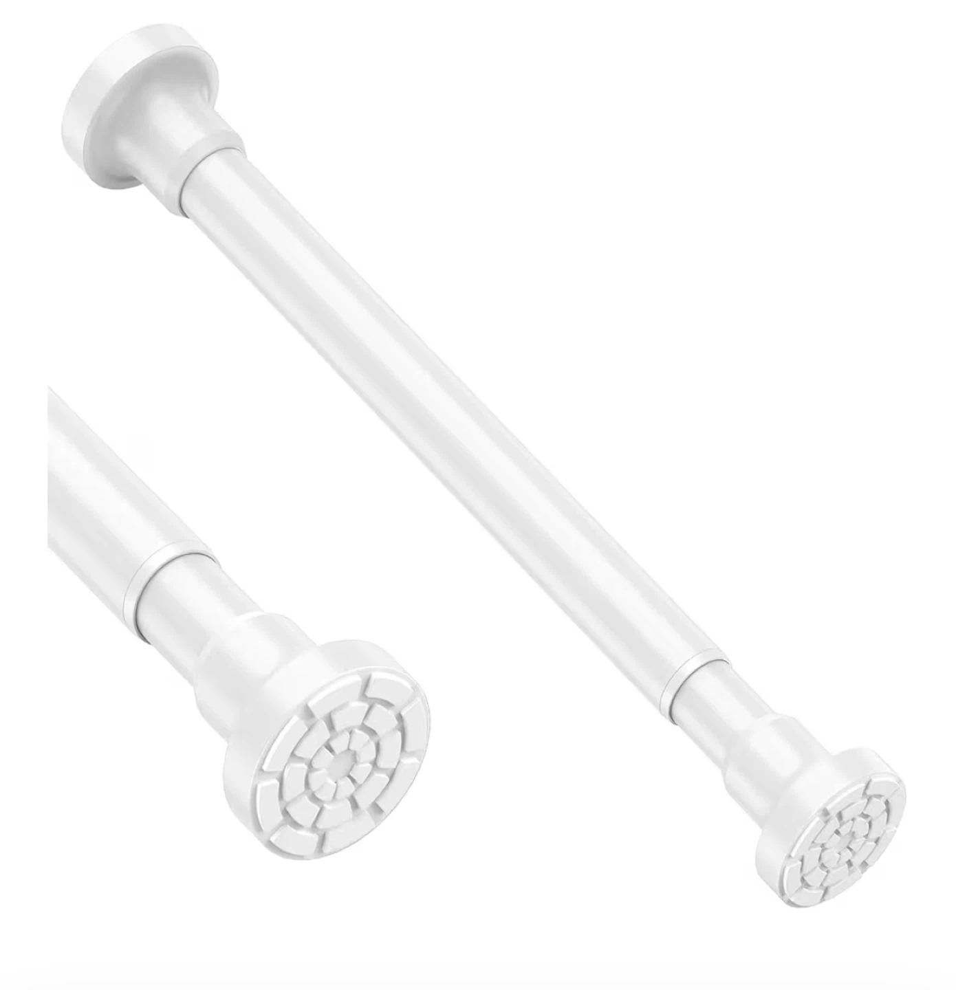 White Tension Shower Curtain Rod - photo 2