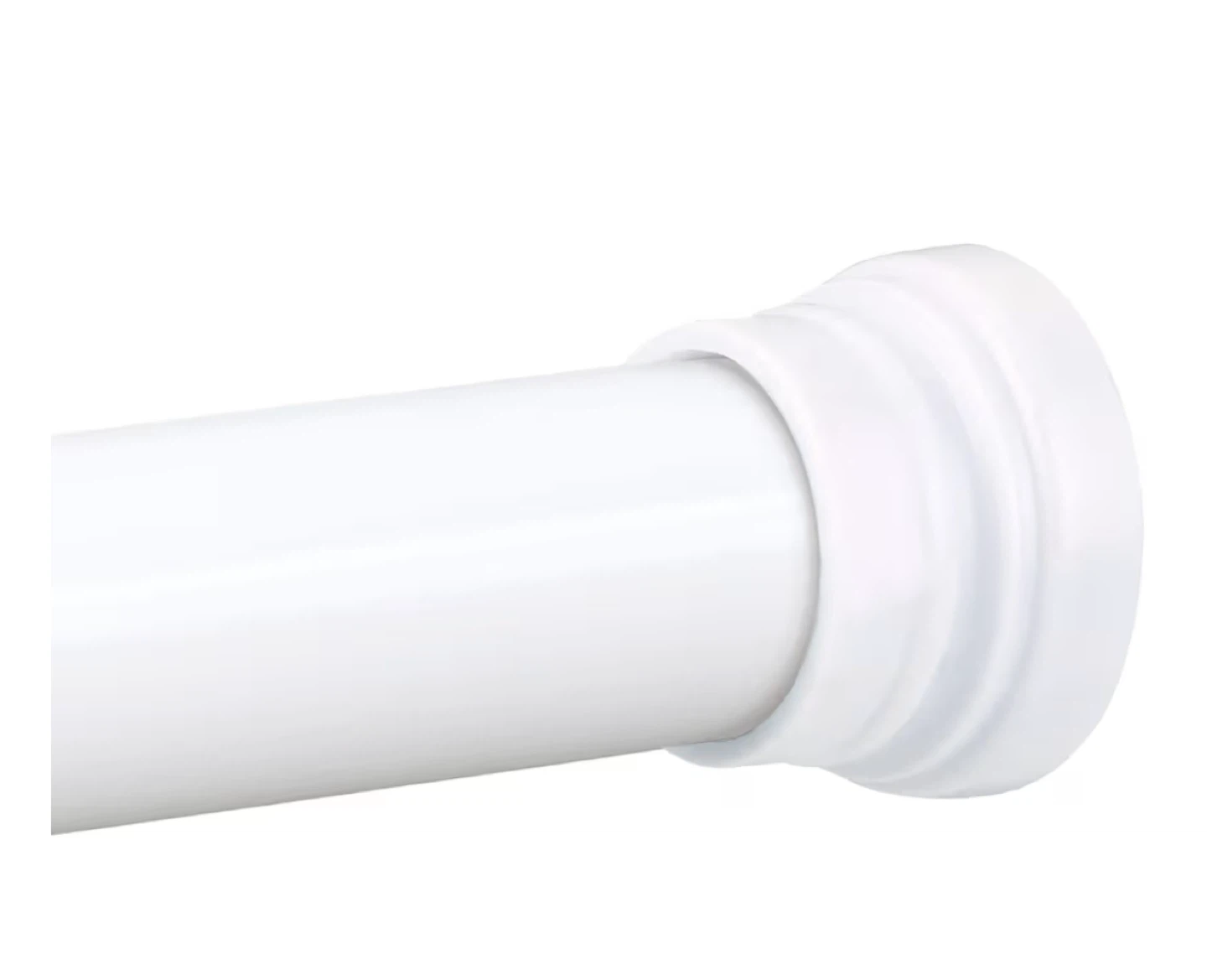 White Tension Shower Curtain Rod - photo 3