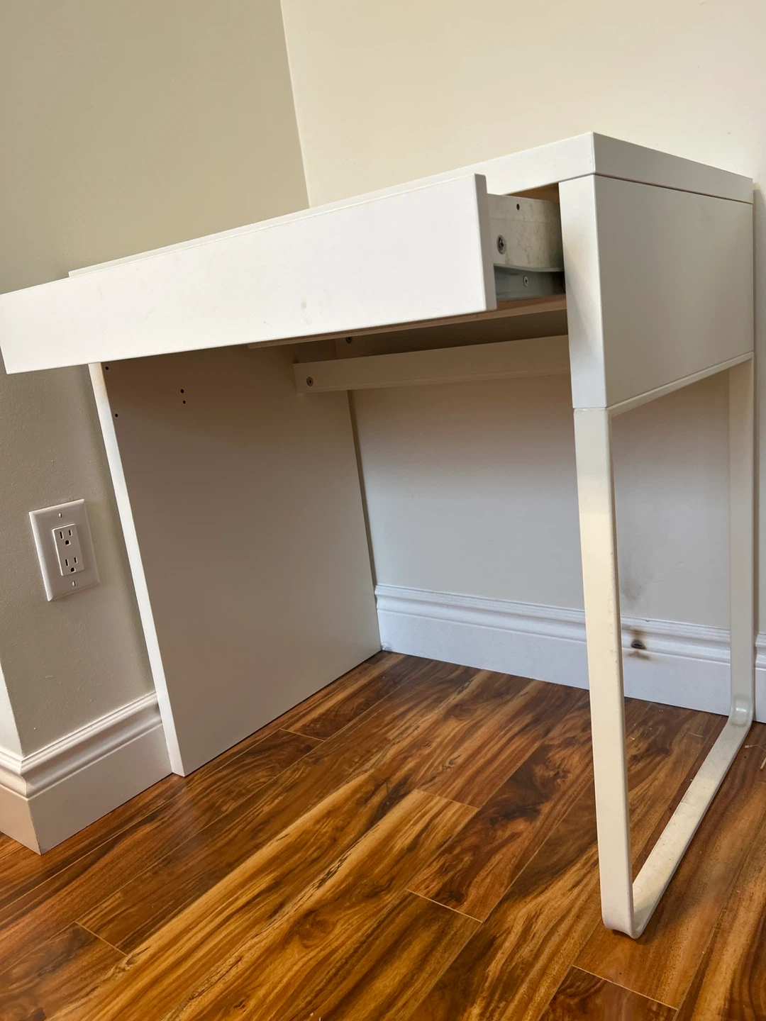 White Desk with Drawer, IKEA MICKE Desk - photo 4