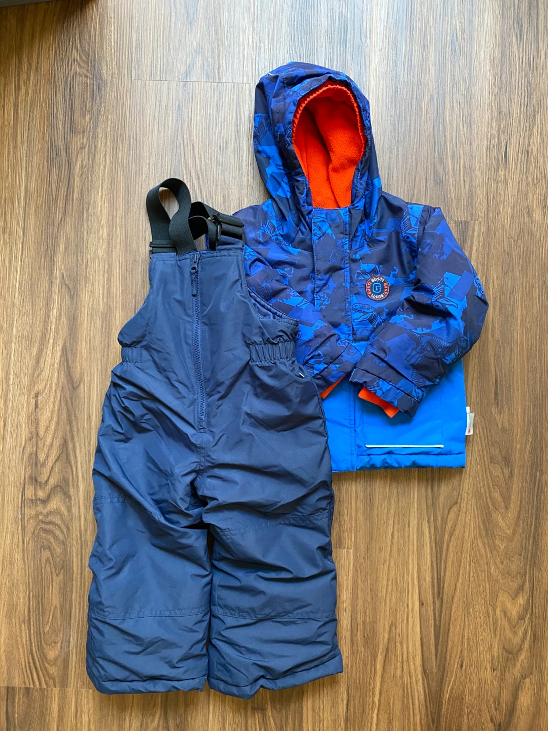 Gusti Blue Dino Snowsuit Set, 24m