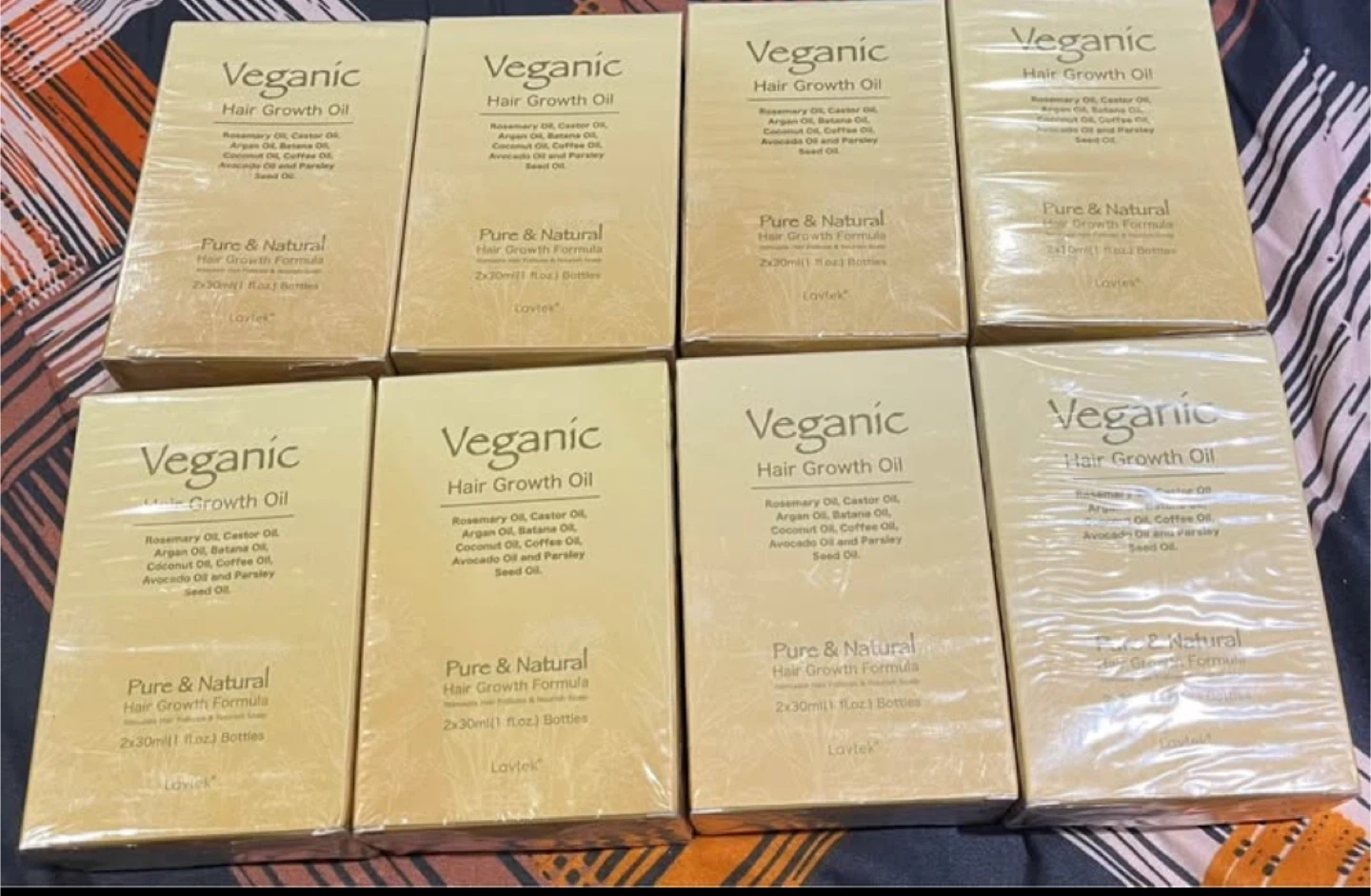 Veganic Hair Growth Oil, 2x30ml Bottles