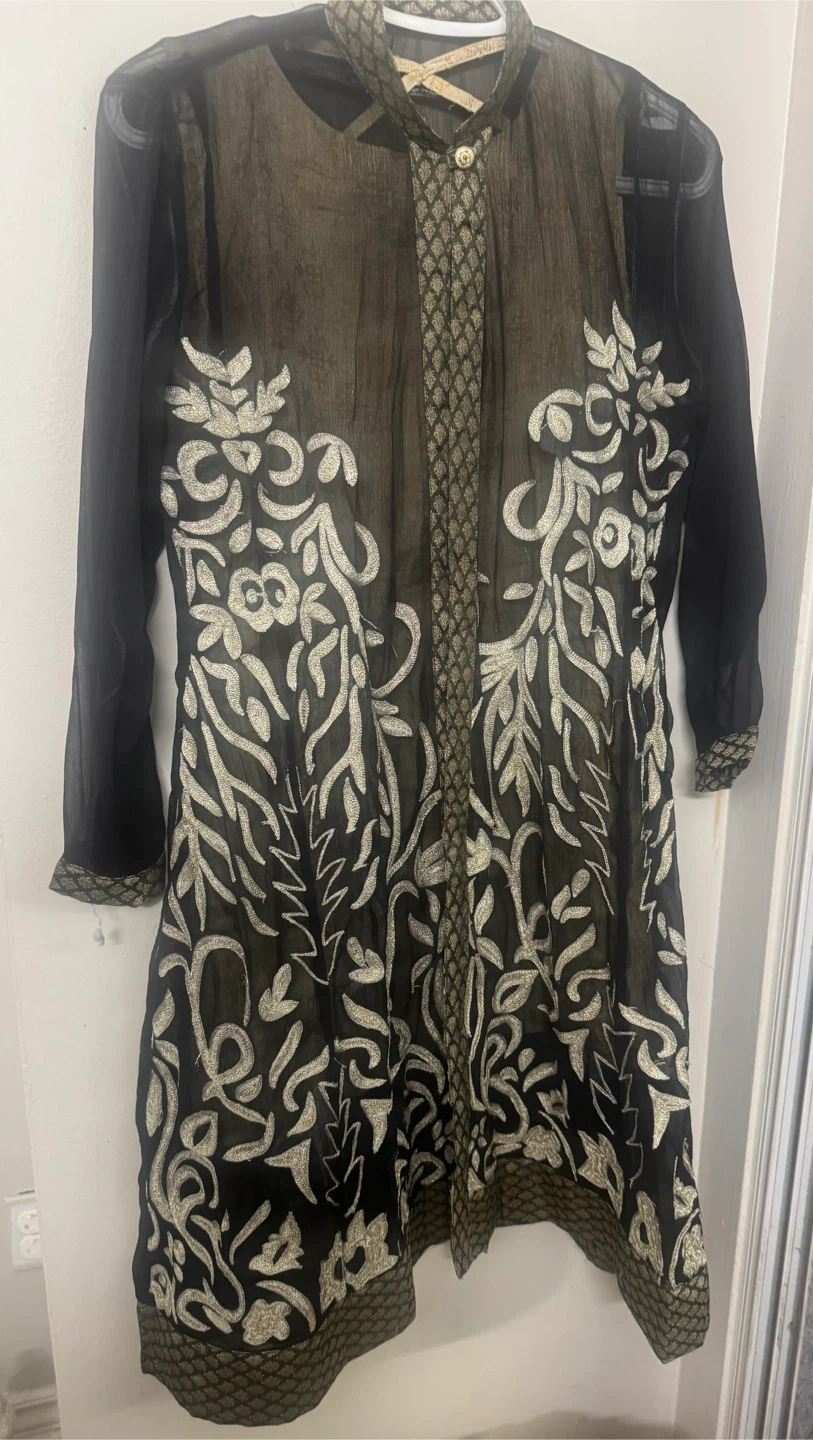 Black & Silver Embroidered Tunic - photo 2