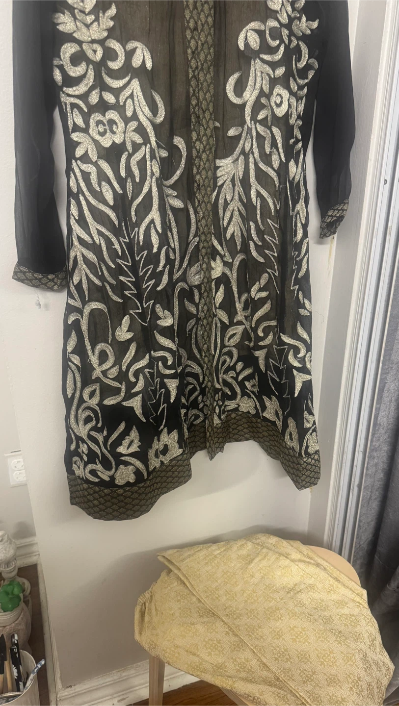 Black & Silver Embroidered Tunic - photo 3