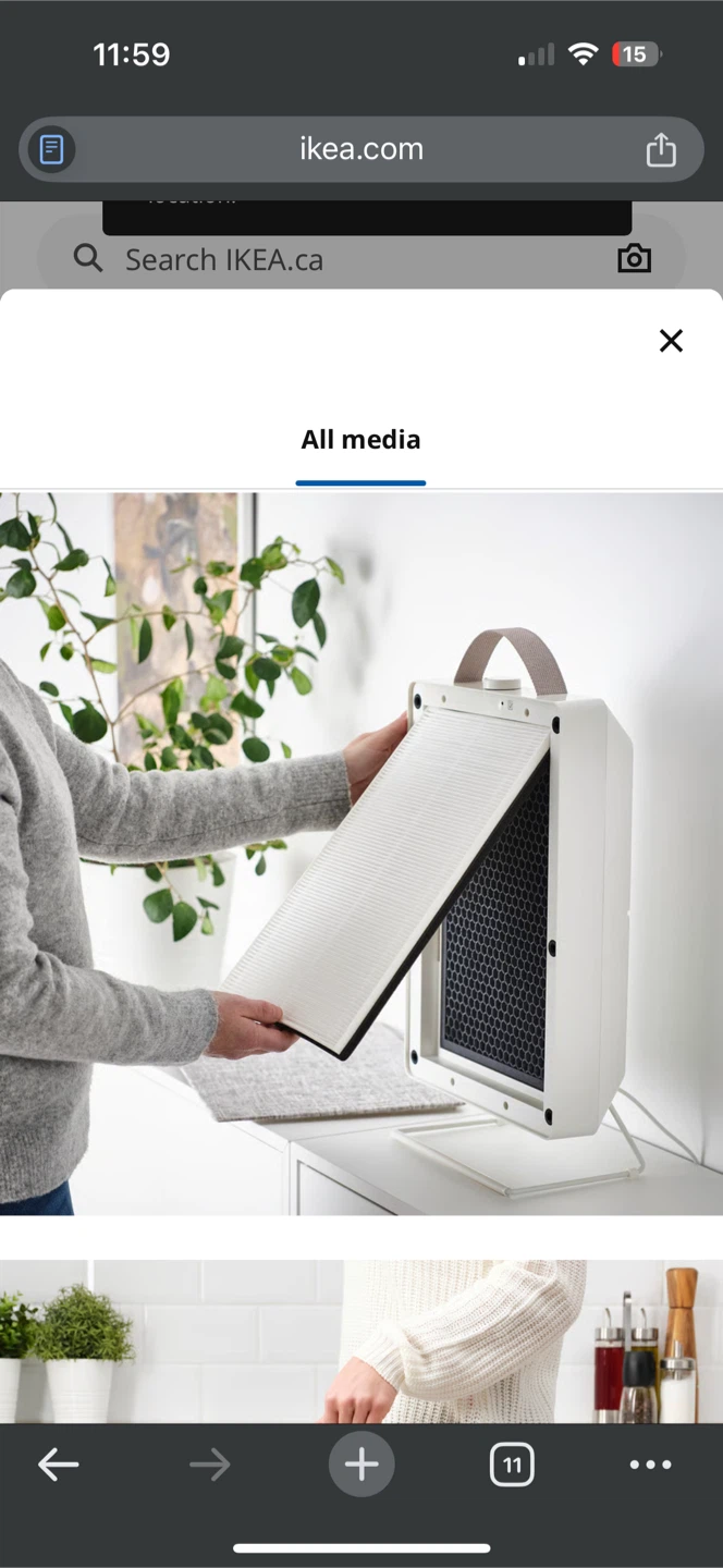 IKEA FÖRNUFTIG Air Purifier - White - photo 3