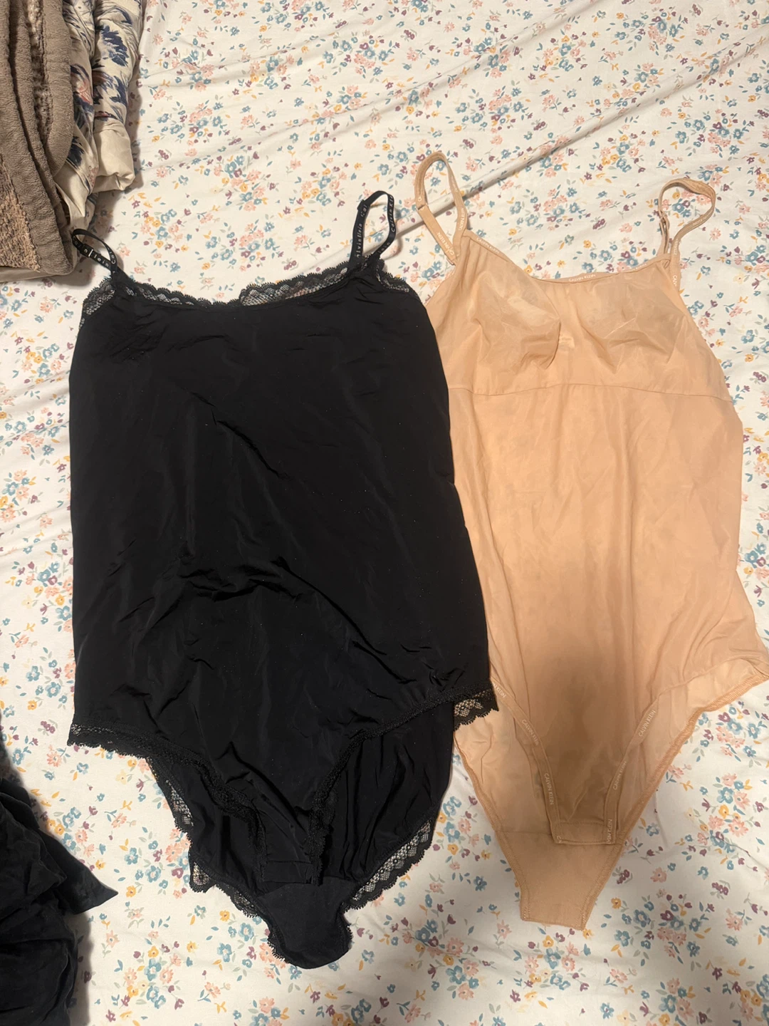 Two Bodysuits: Black & Nude