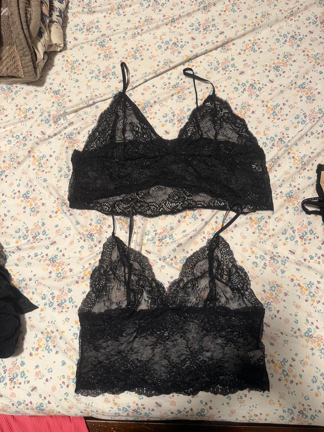 Black Lace Bralettes