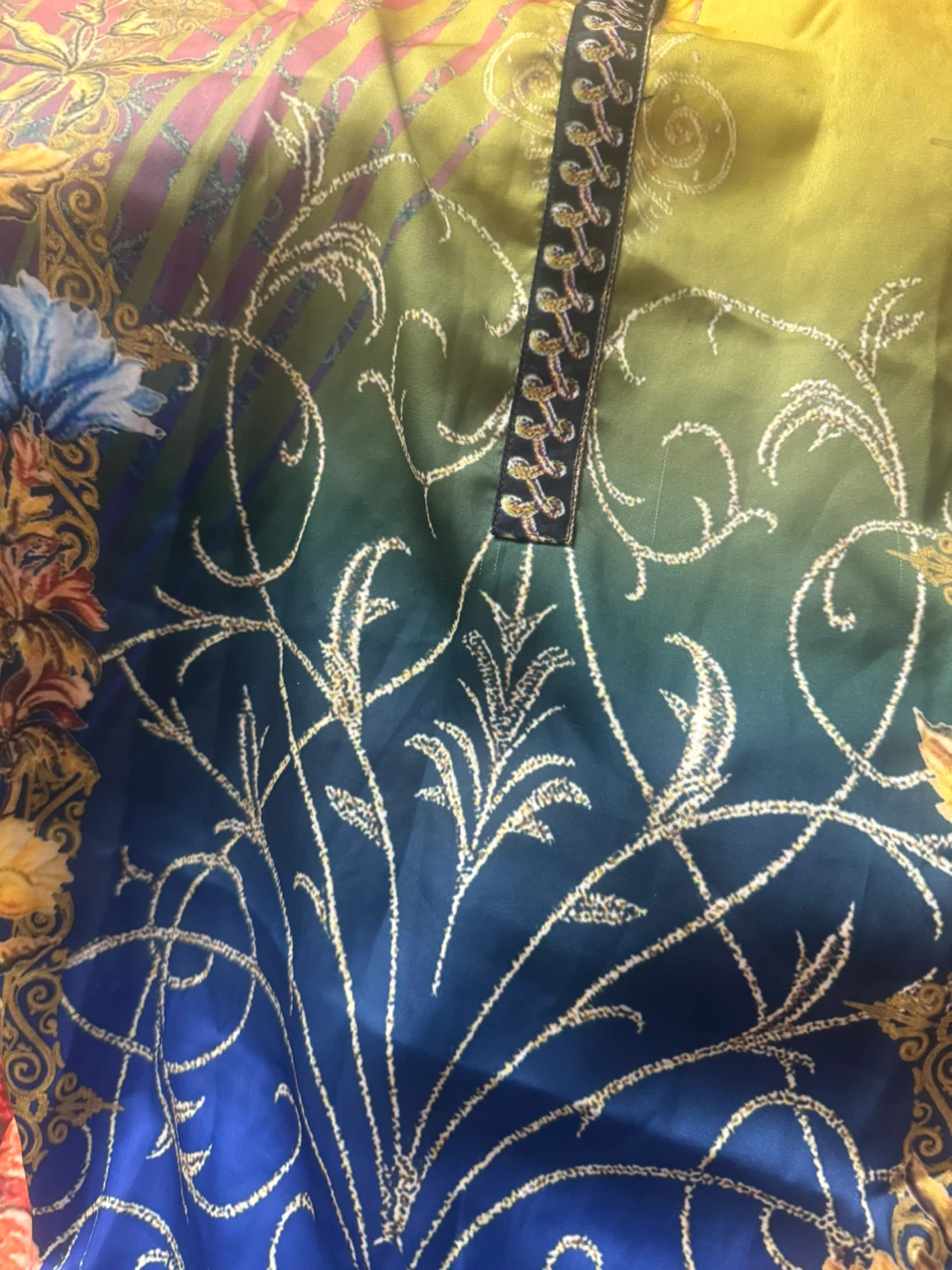 Silk Print Kurti with shalwar - photo 4
