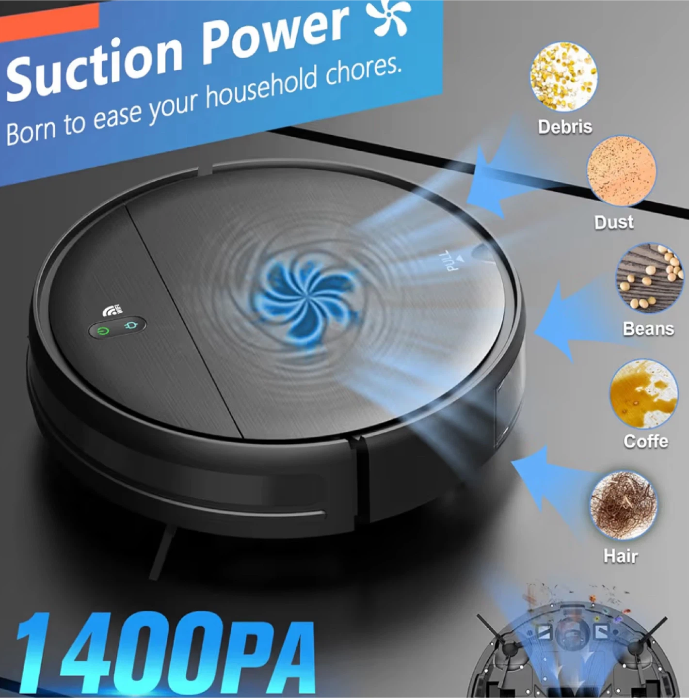 BR151 Robot Vacuum - Remote & App Control - photo 3