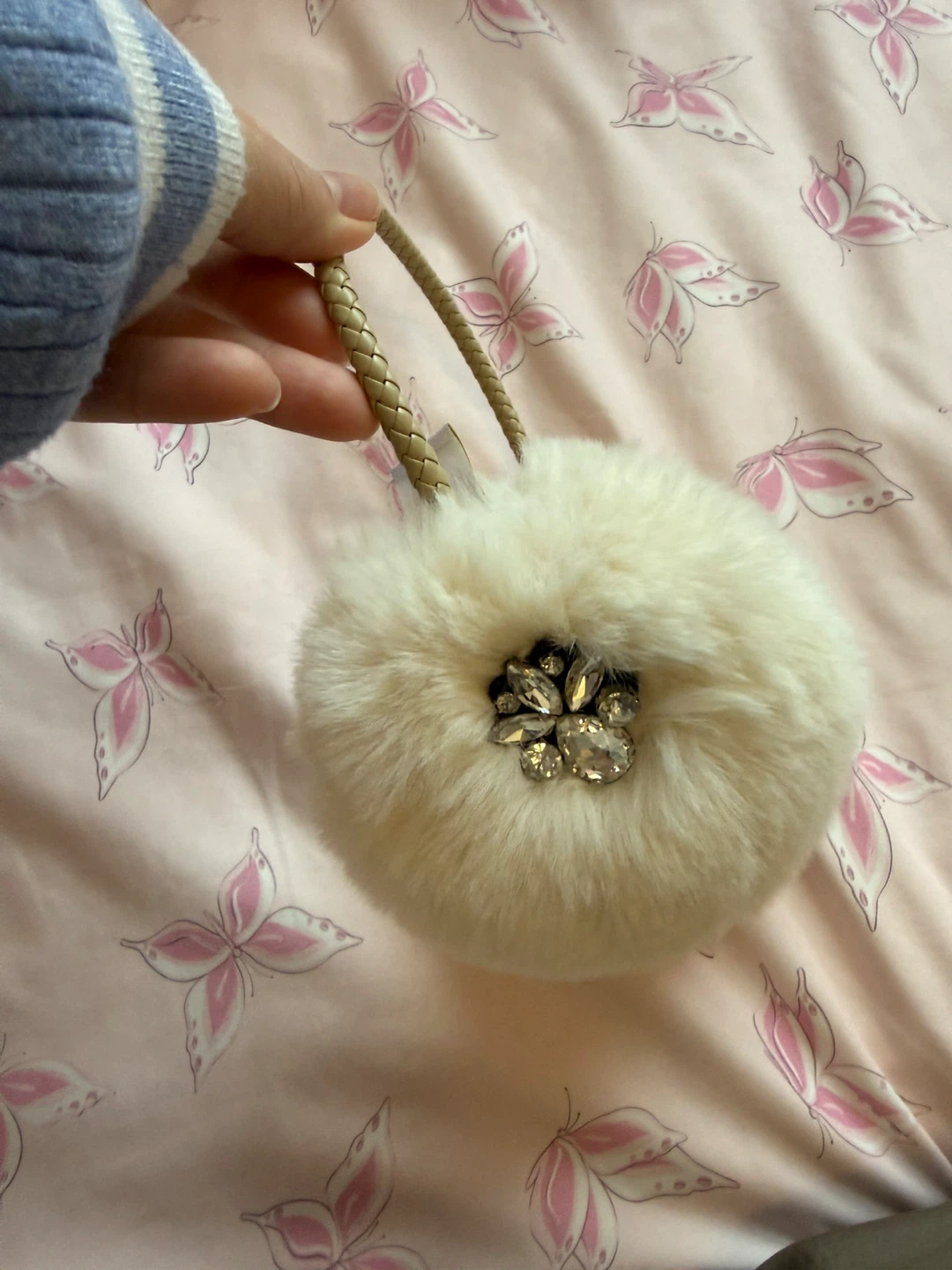 House of Harlow- Cream Faux Fur