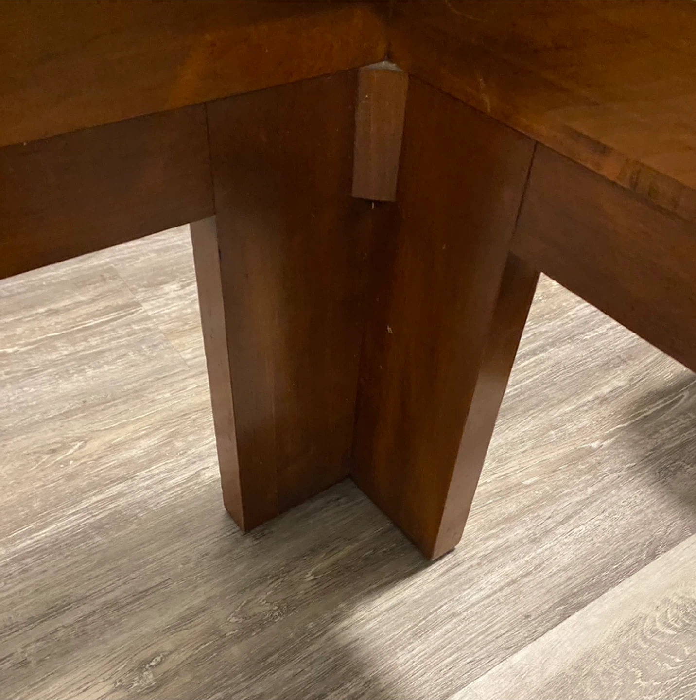Coffee Table - Wood & Gold Trim - photo 3