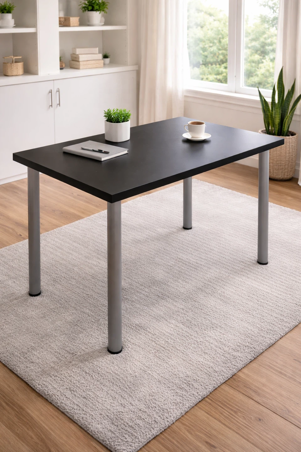 Black Rectangular Desk