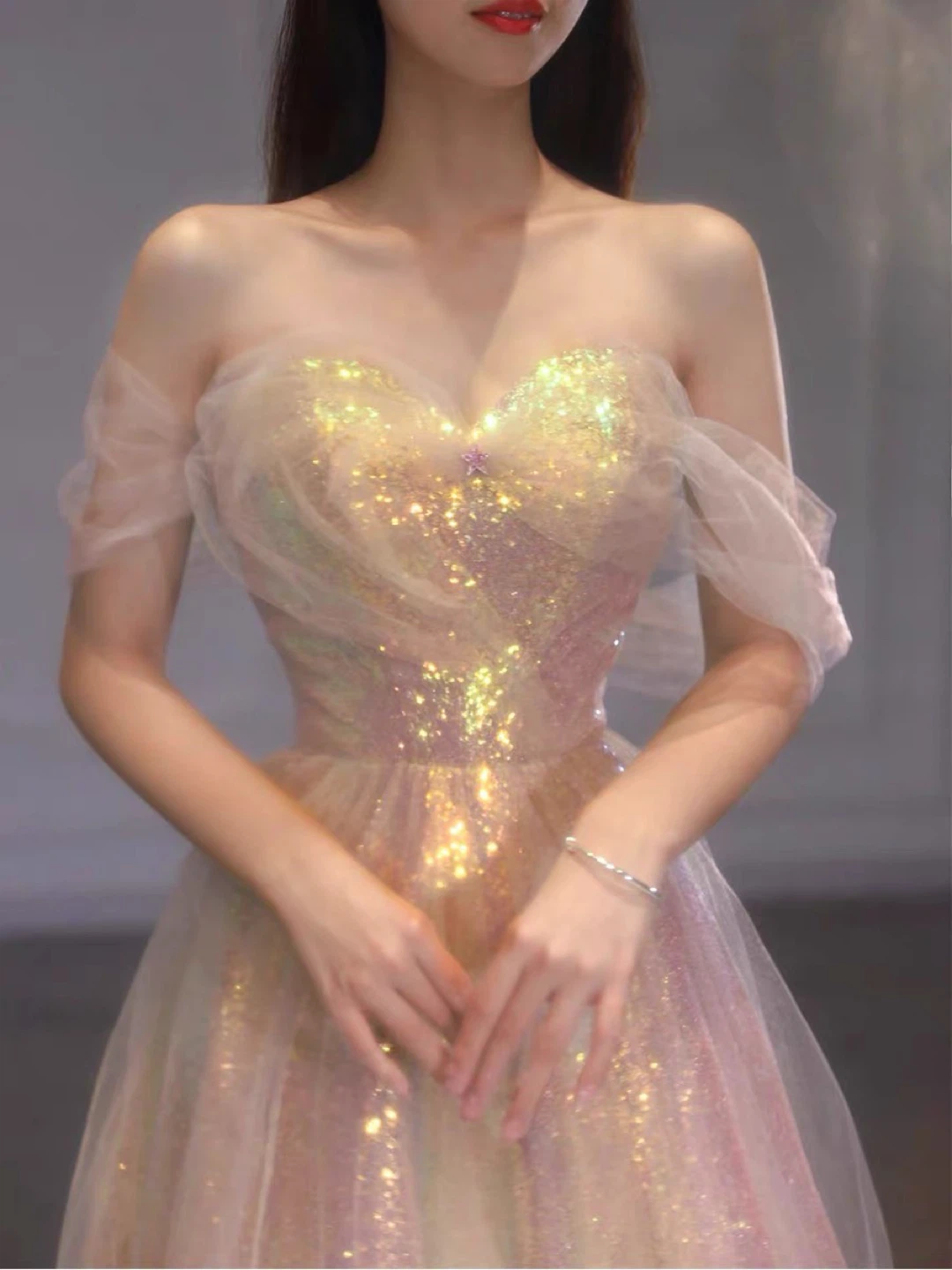 BRAND NEW 🥕 Alice Elegant Mermaid Gown Off-Shoulder Tulle - photo 3
