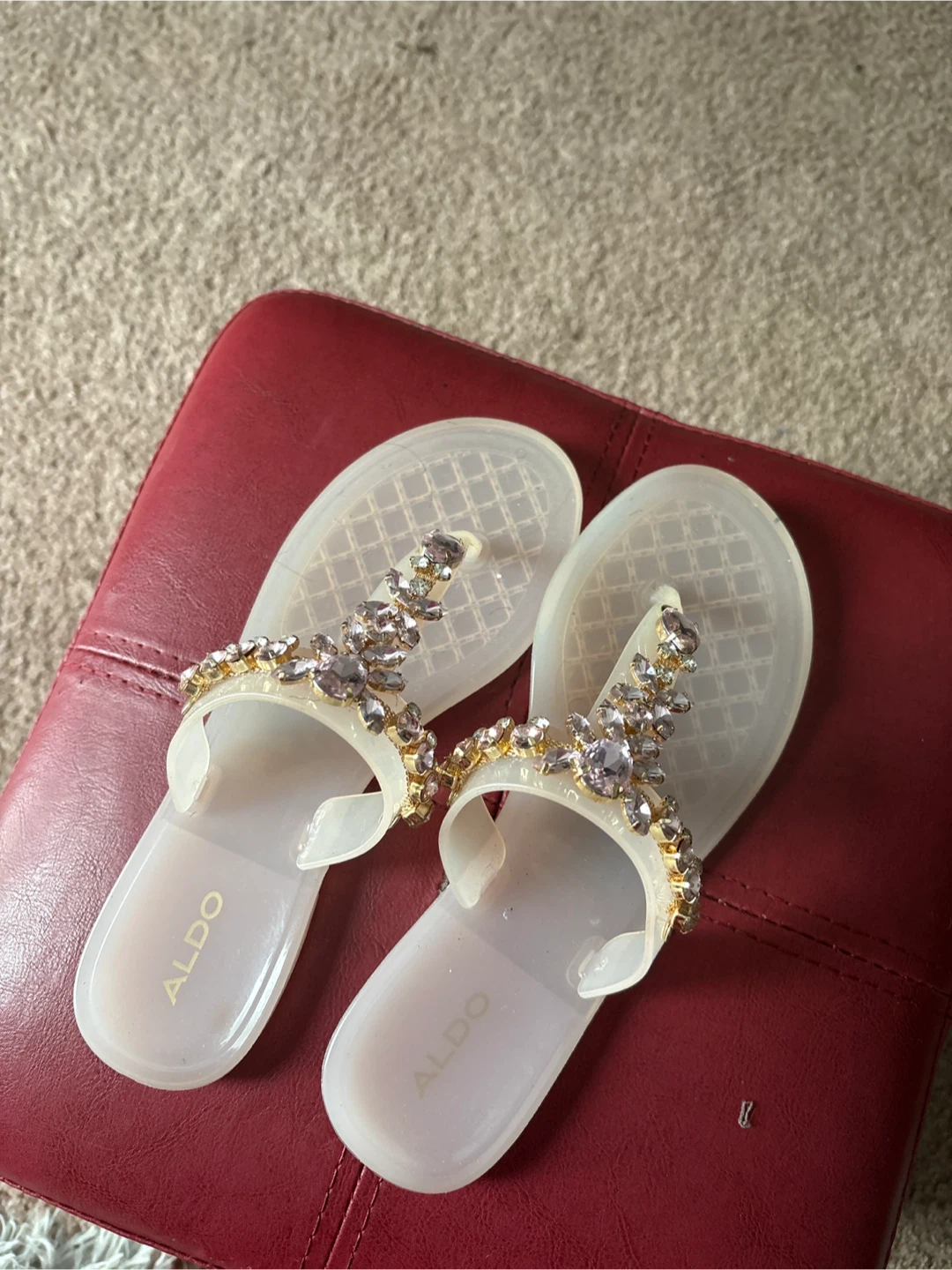 Aldo Embellished Flip Flops - Size 7 - photo 2