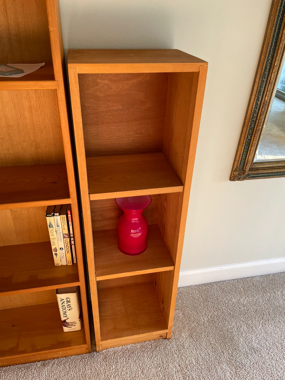 Pair of 3-tier Wooden Bookcases with Adjustable Shelves - photo 2