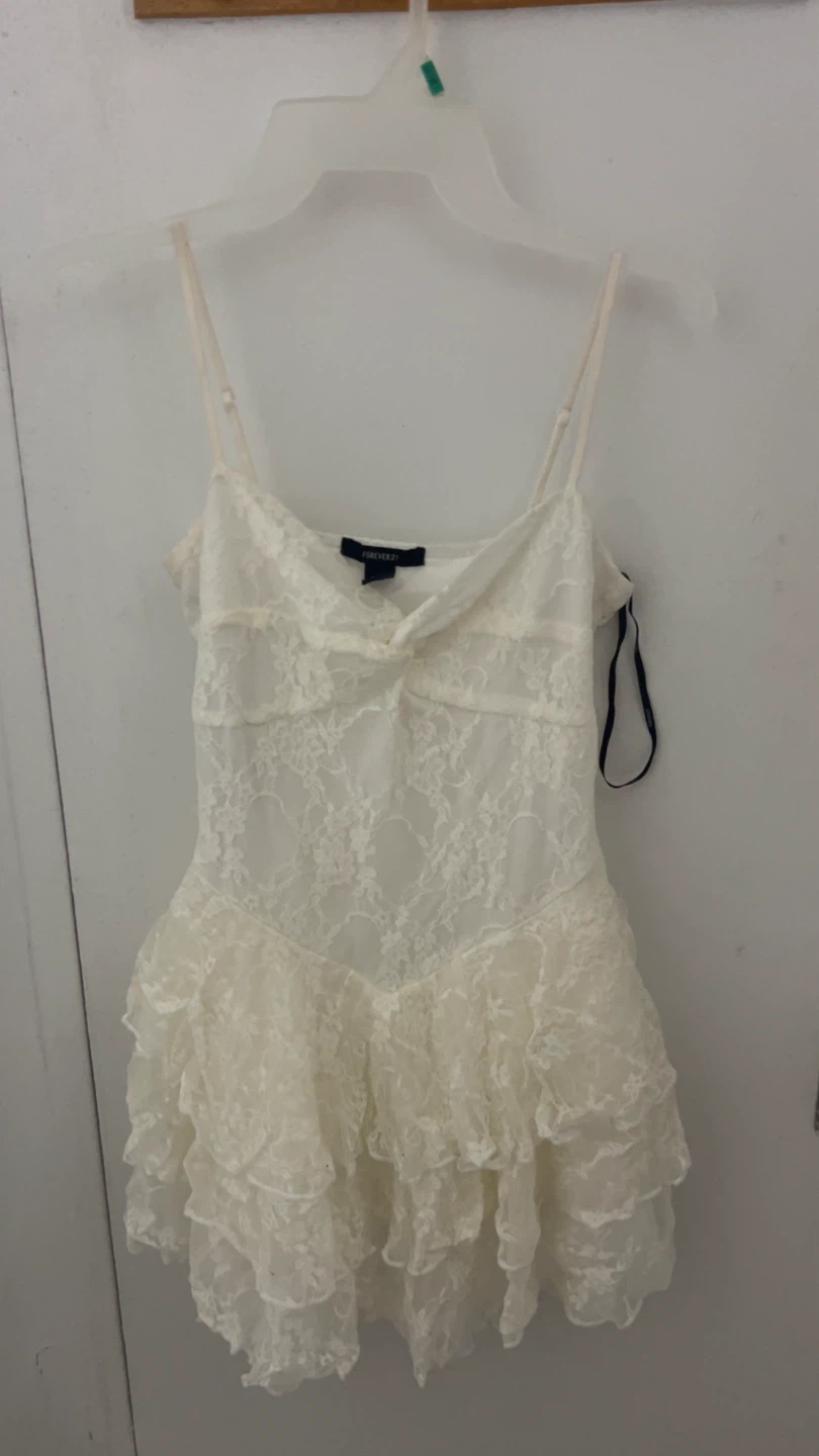 Forever 21 White Lace Cami Dress