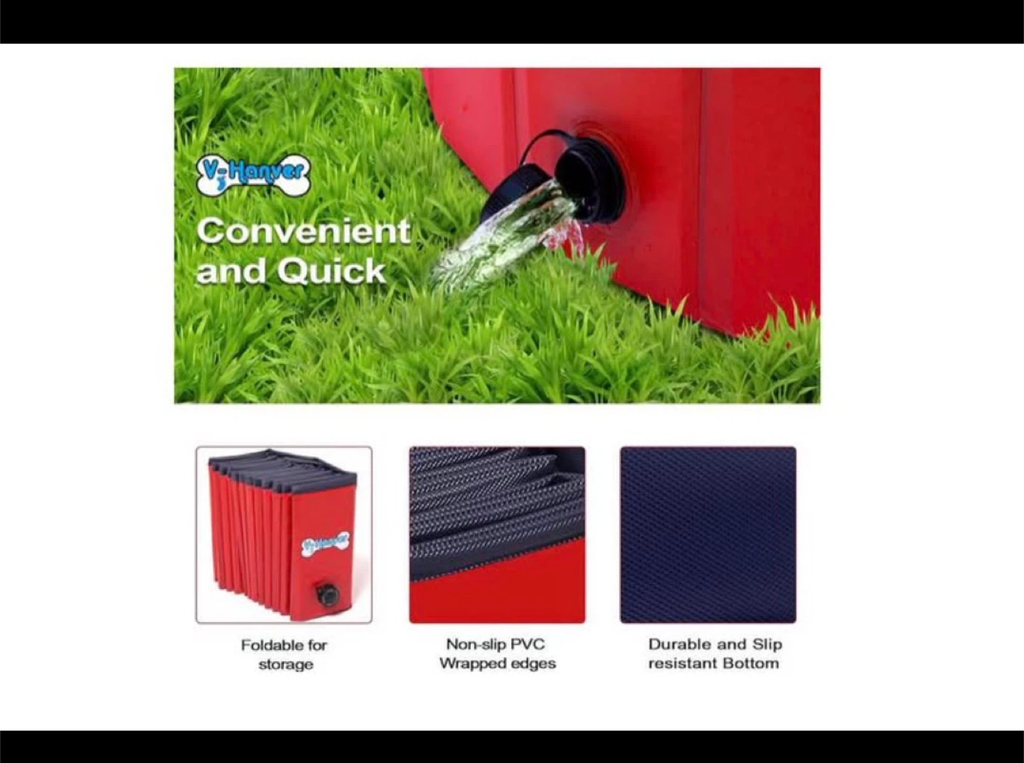 V-Hanver Foldable Dog Pool - Portable Pet Bath - photo 3