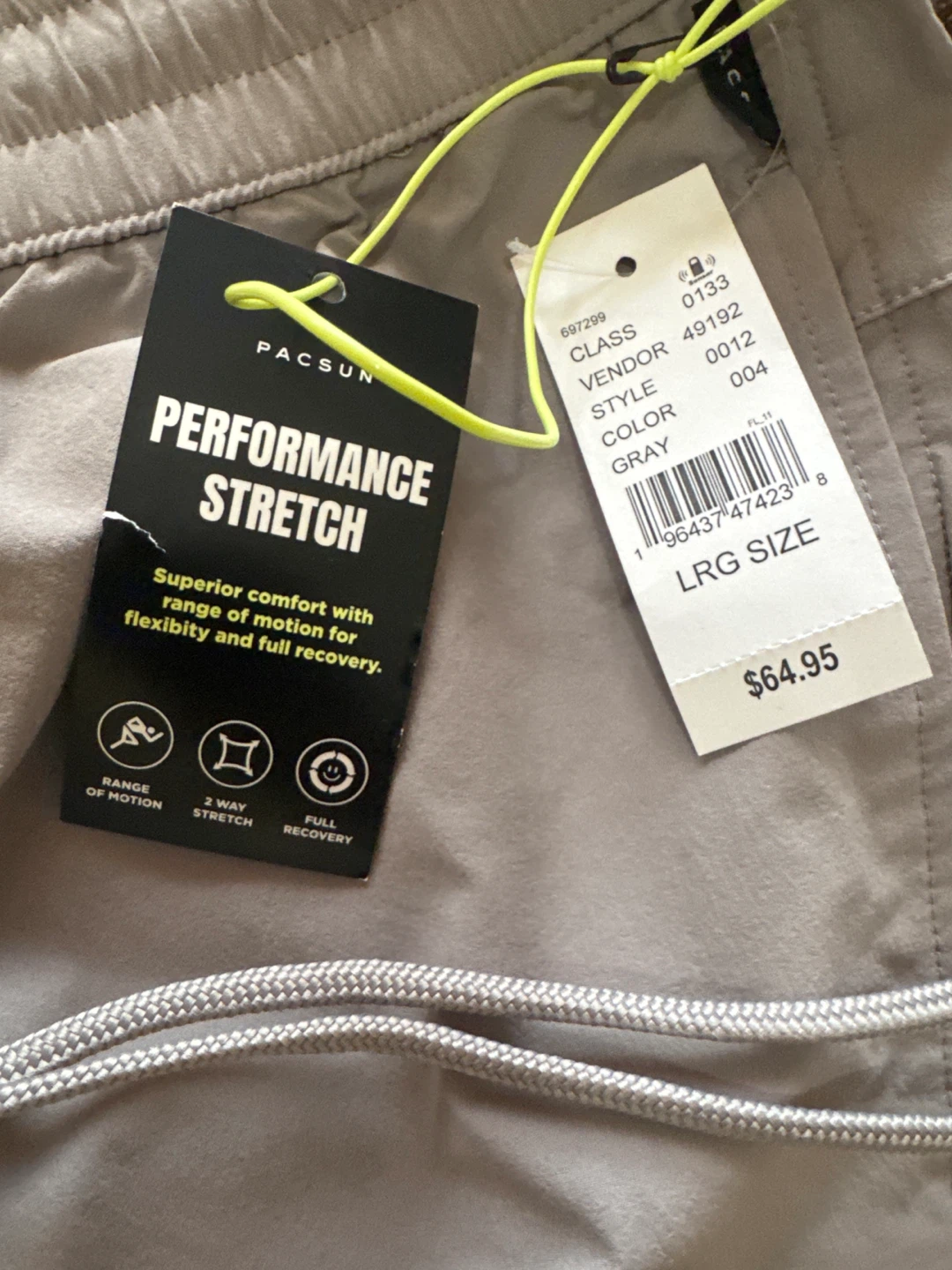 Pacsun Performance Stretch Gray Pants LRG - photo 3