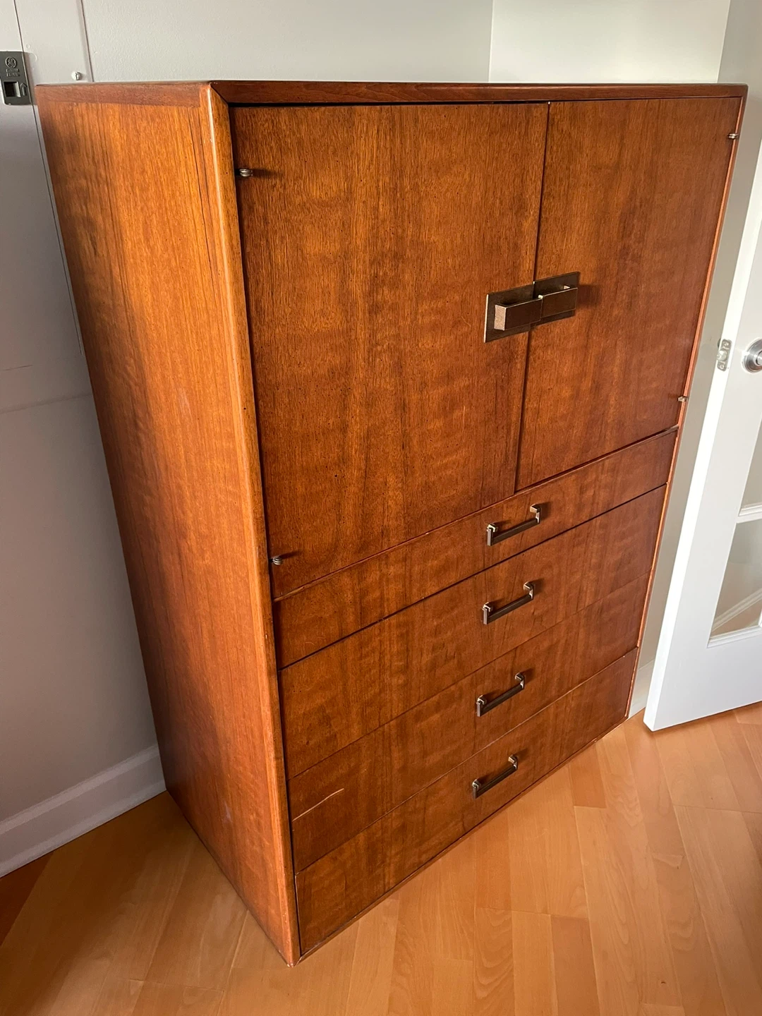 Vintage Wooden Armoire Cabinet