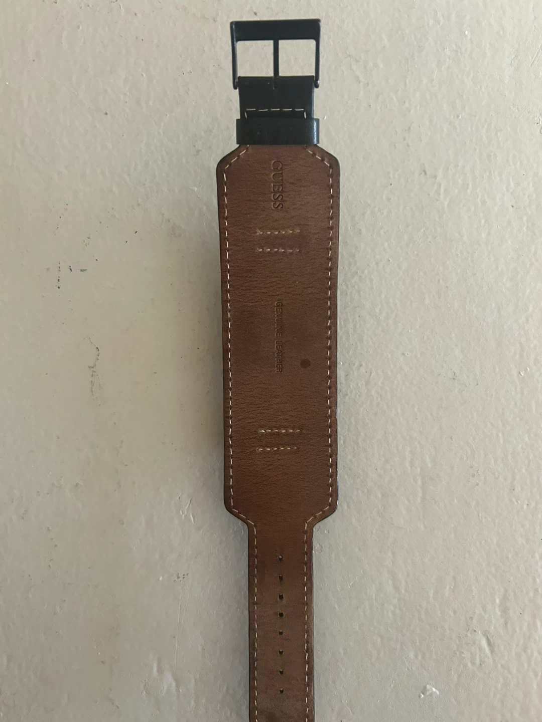 Guess Black Leather Cuff Watch - photo 3