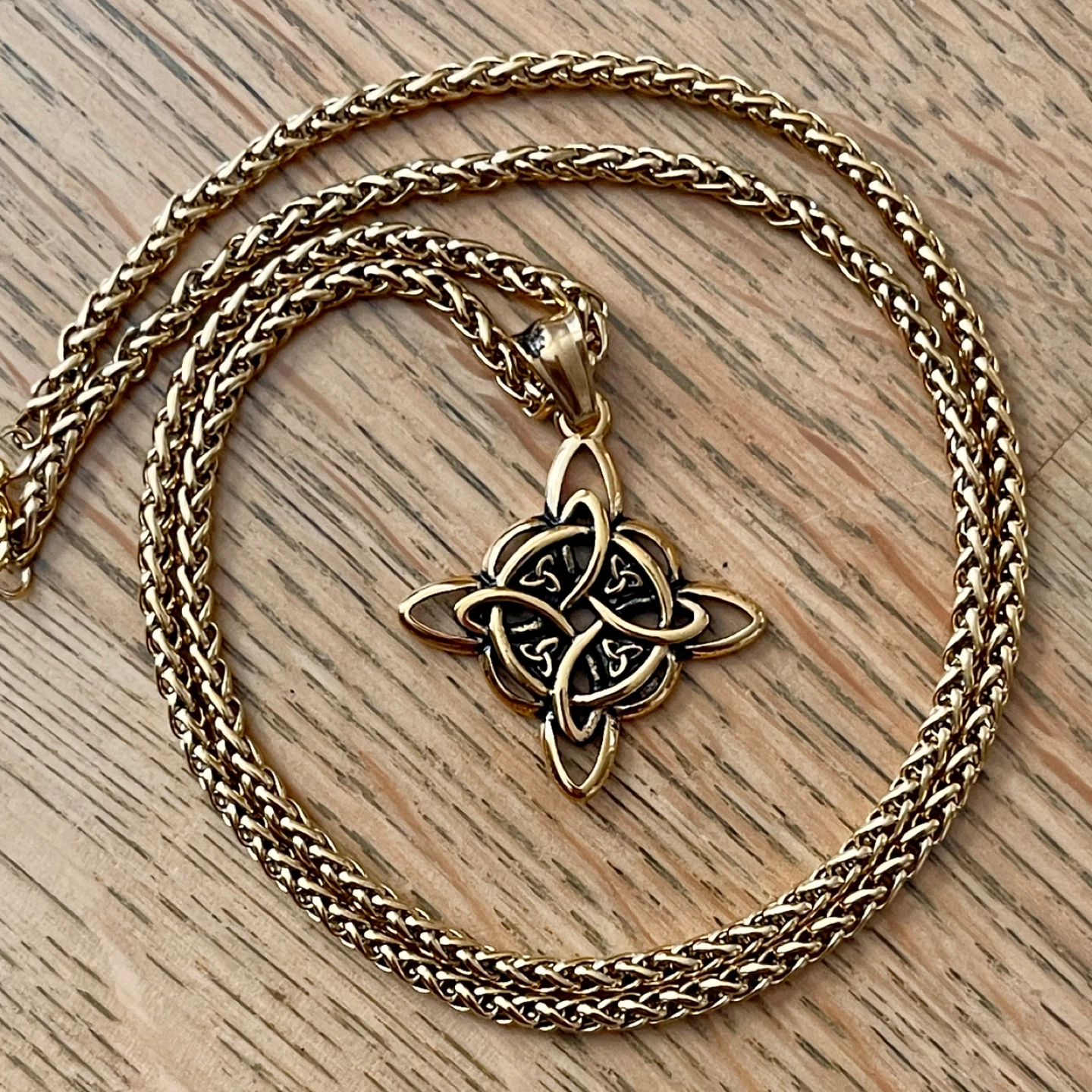 Celtic Trinity Knot stainless steel necklace - photo 2
