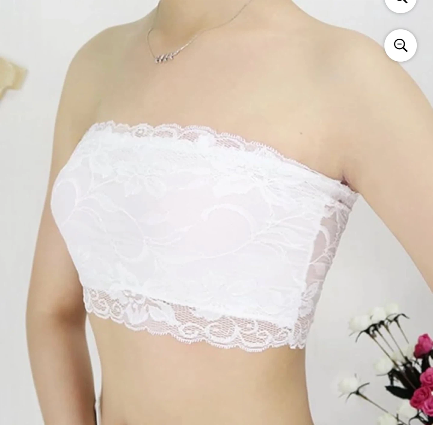 Floral Lace Mock Camisoles - Beige, White, Black - photo 4