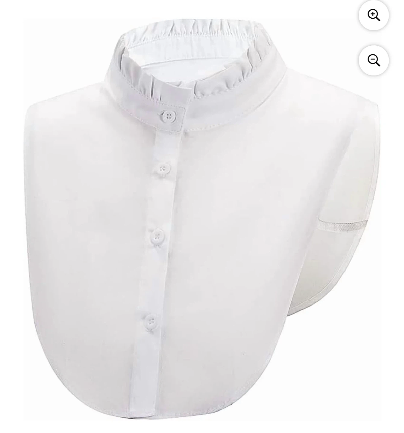 Detachable Ruffle Collar - White