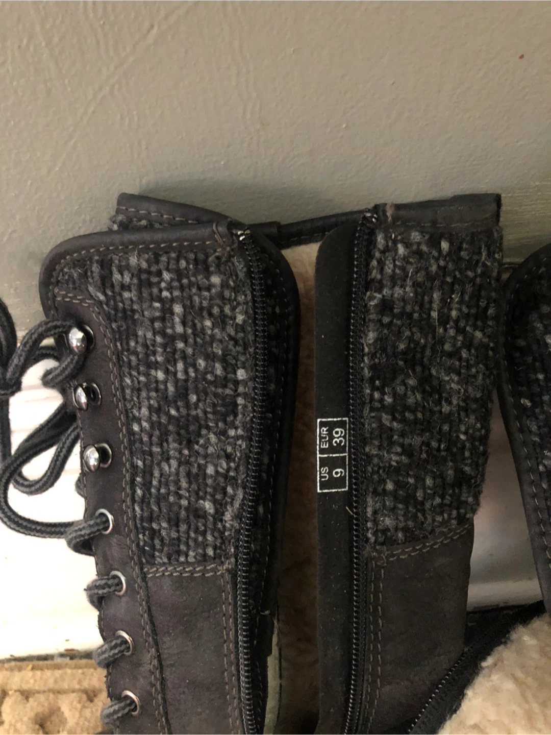 Brown Lace-Up Boots - Women's Size 9 - photo 5