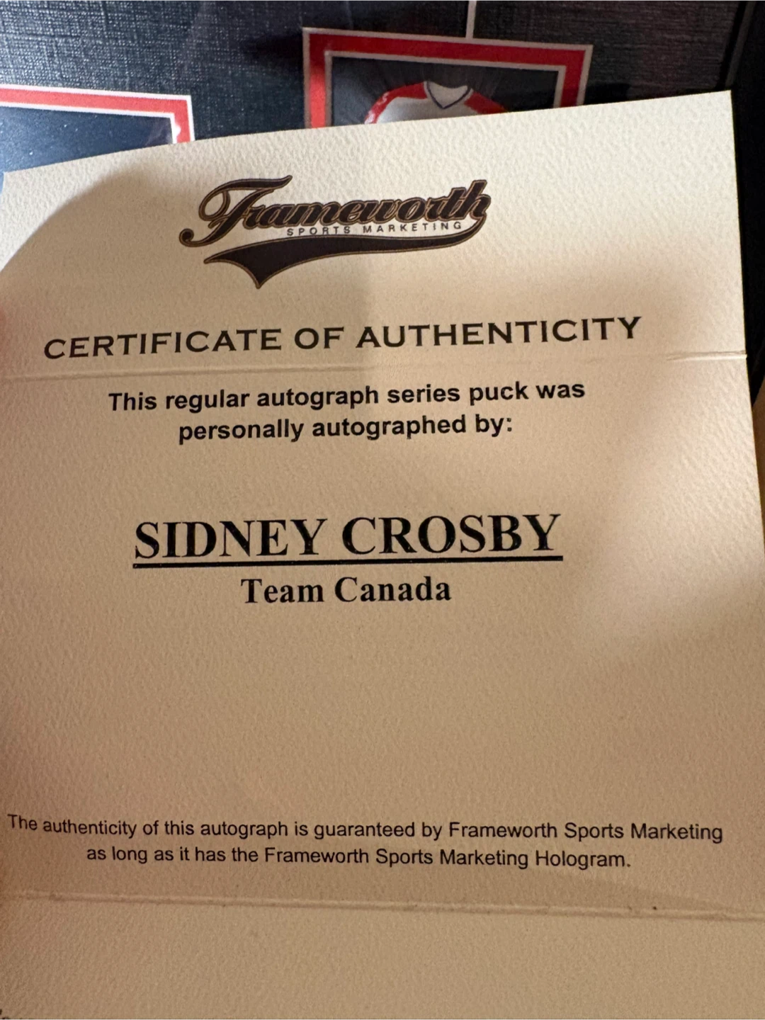 Sidney Crosby Autographed Team Canada Puck - photo 2