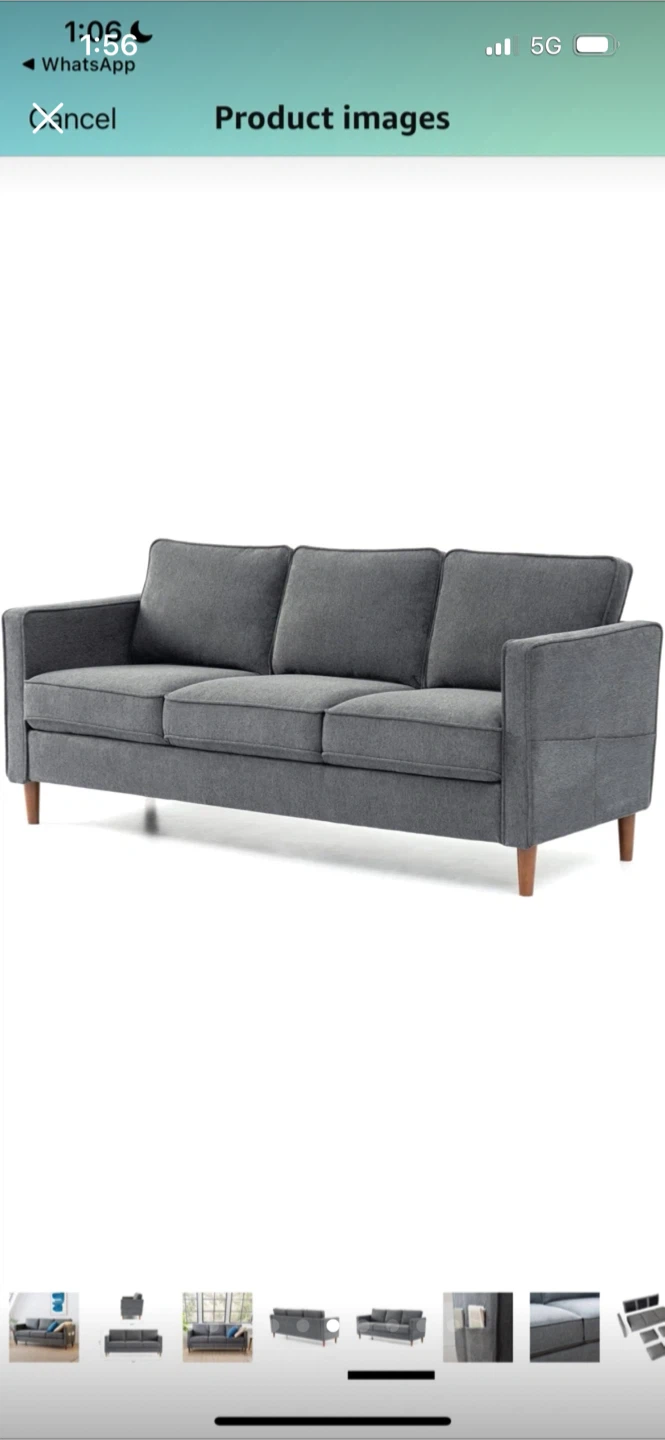 New Brand New Mellow HANA Modern Linen Fabric Sofa Couch - photo 5
