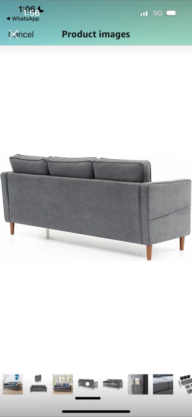New Brand New Mellow HANA Modern Linen Fabric Sofa Couch - photo 4