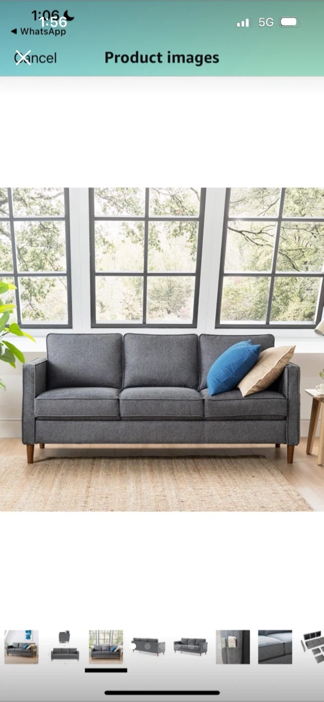 New Brand New Mellow HANA Modern Linen Fabric Sofa Couch - photo 3