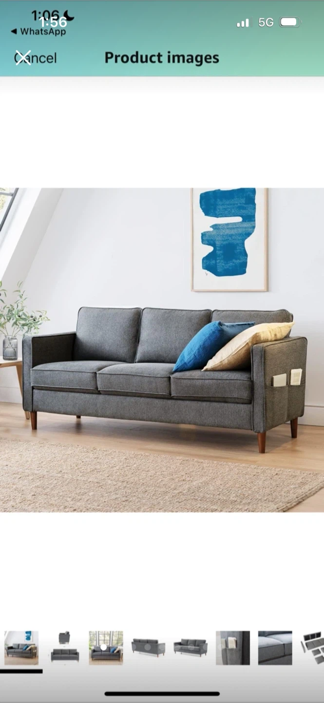 New Brand New Mellow HANA Modern Linen Fabric Sofa Couch