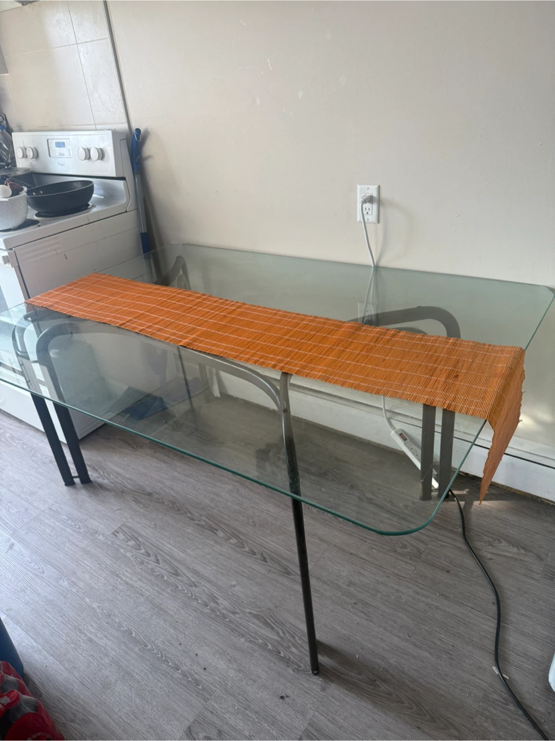 Glass Top Dining Table with 3Chairs - photo 2